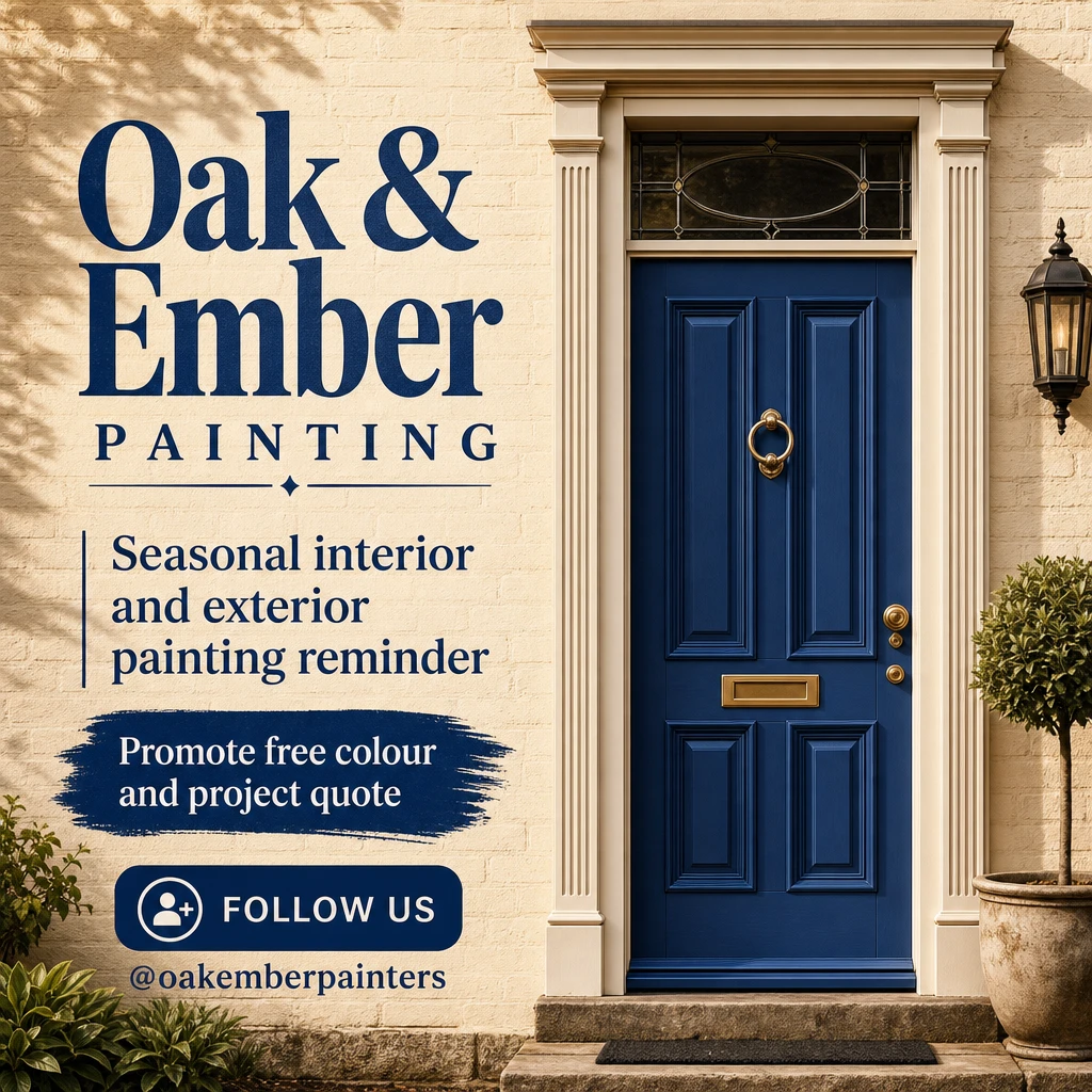 painting service social post template: promote free colour and project quote