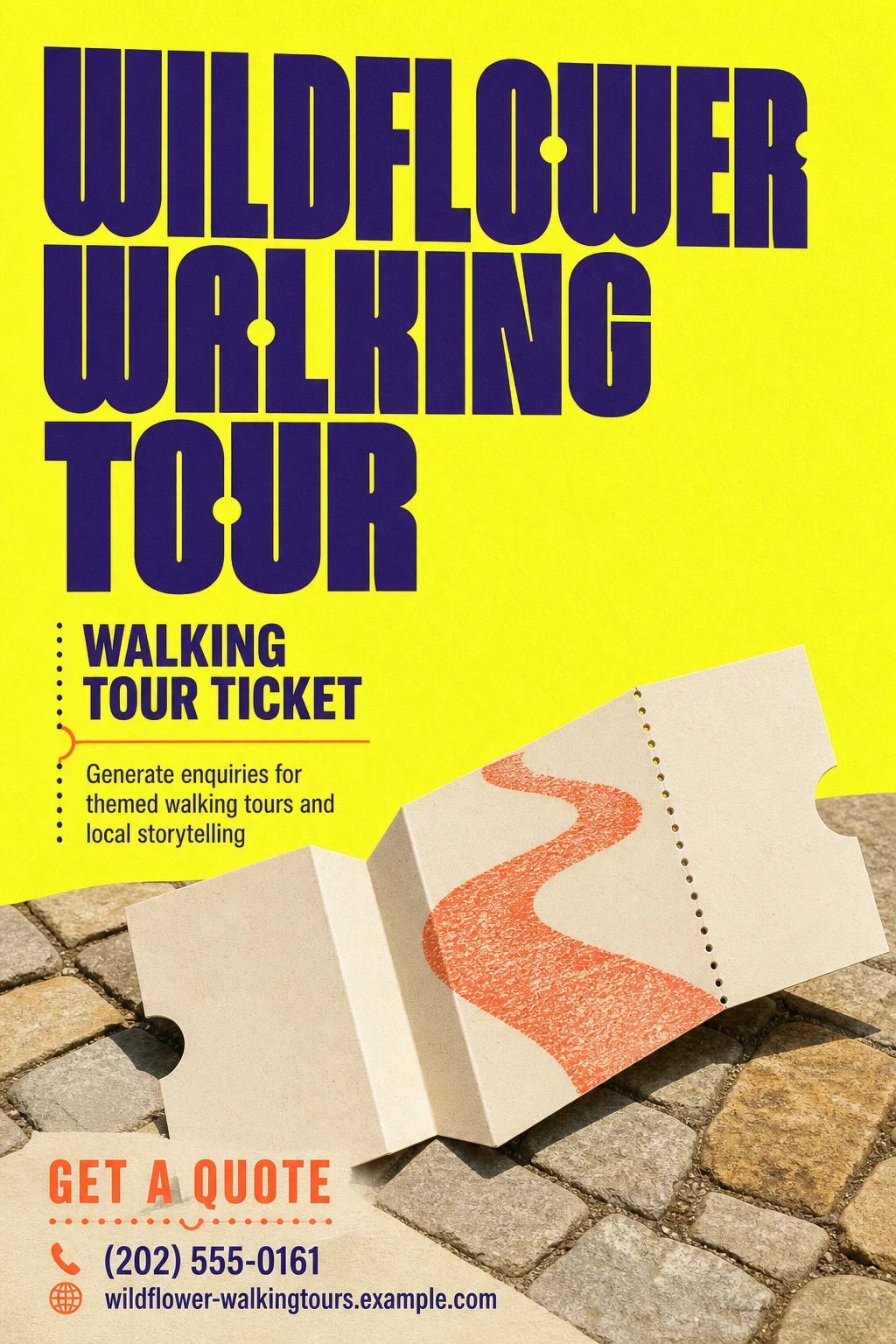 walking tour company flyer template