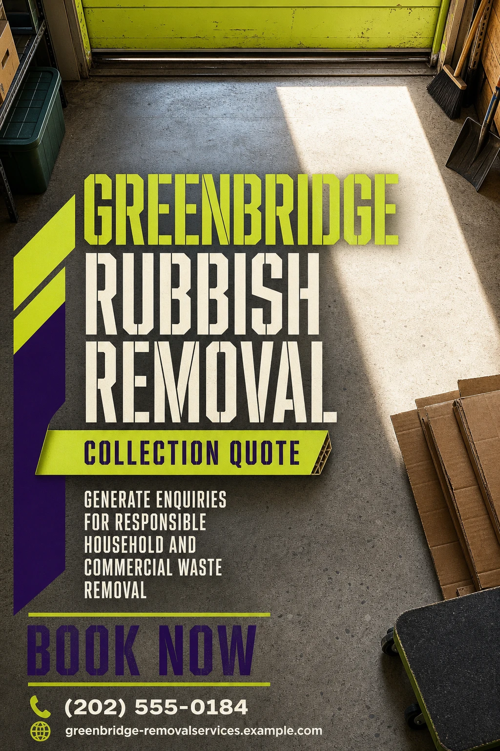 rubbish removal service flyer template
