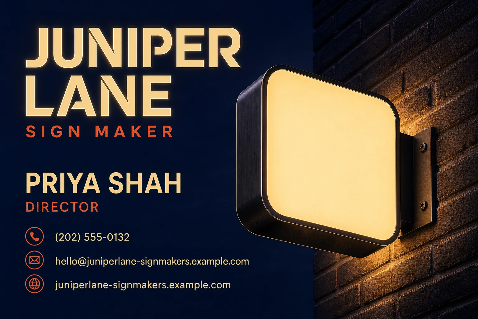 sign maker business card template