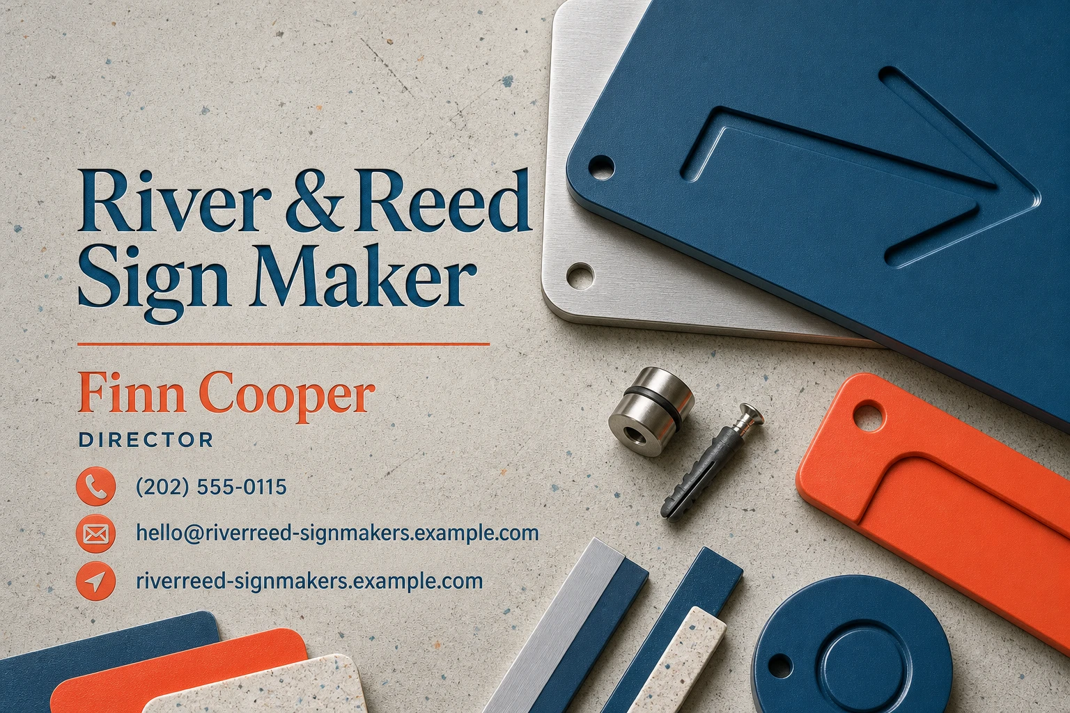 sign maker business card template: promote signage consultation