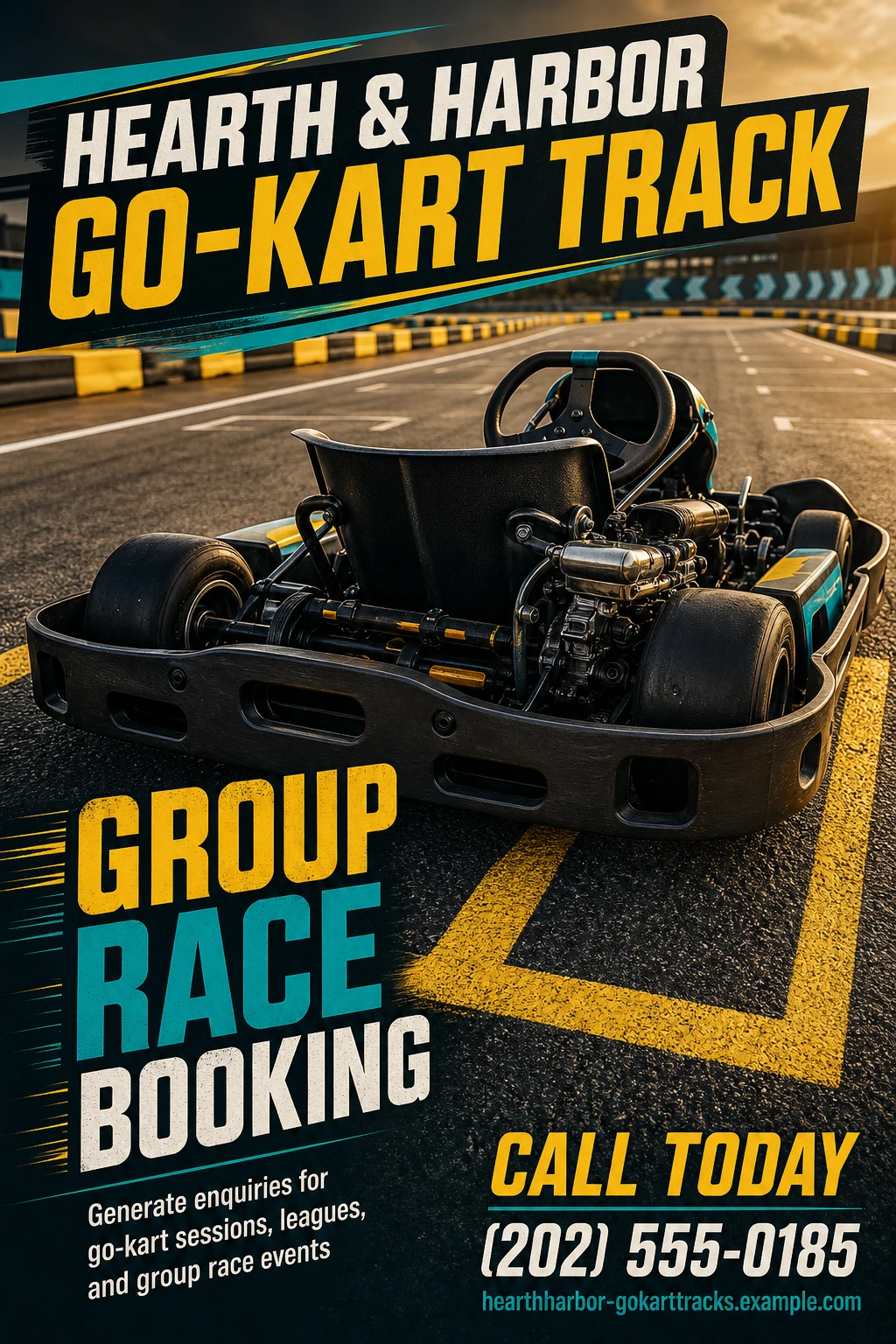 go-kart track poster template