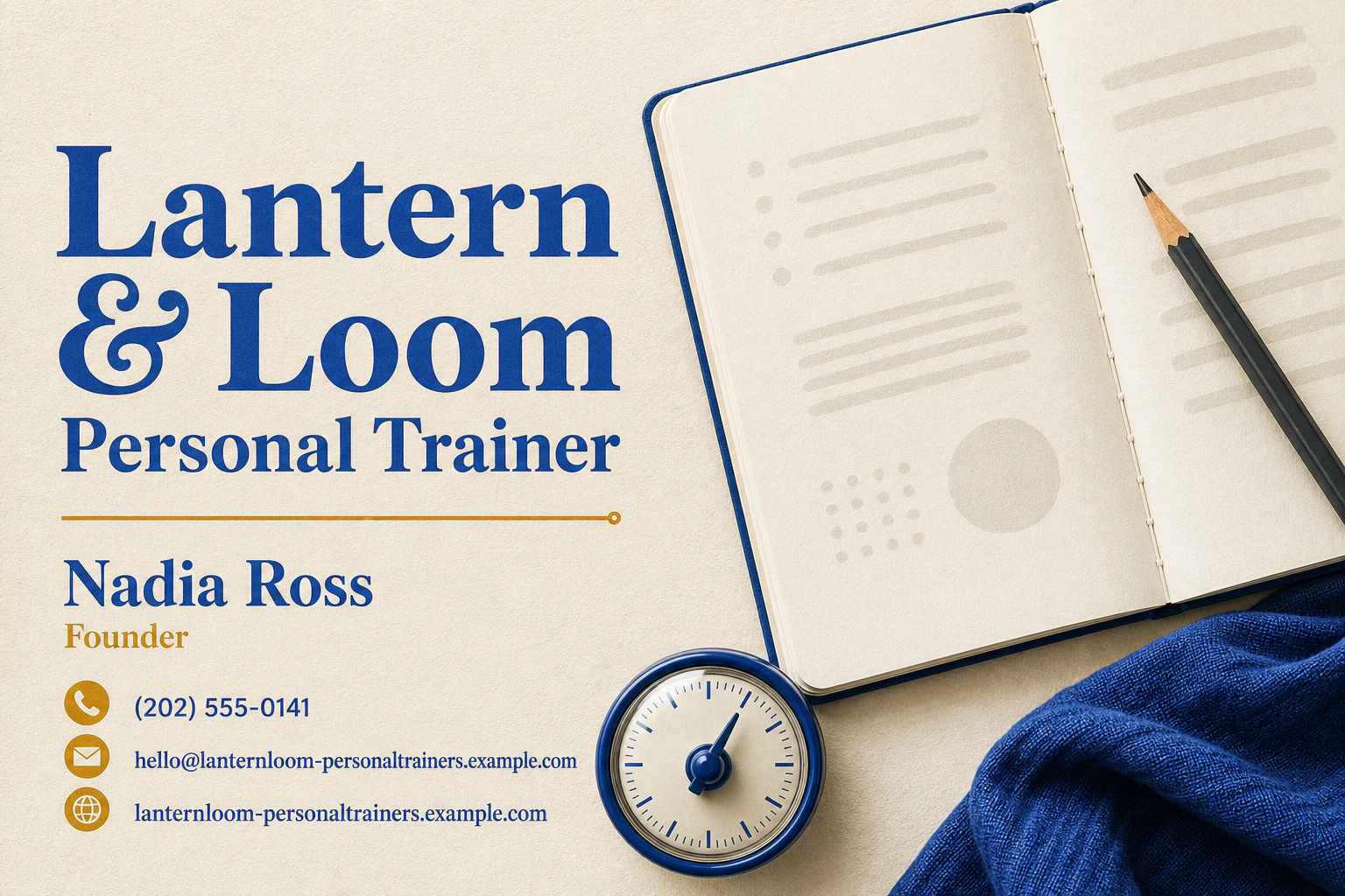 personal trainer business card template: promote introductory training consultation