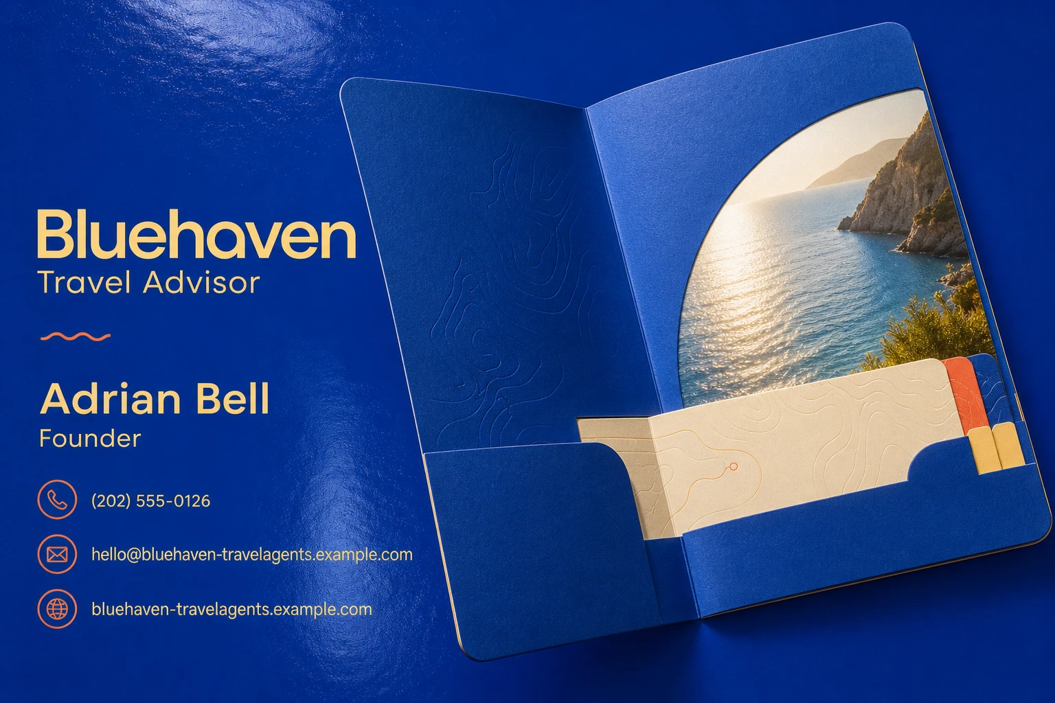 travel advisor business card template