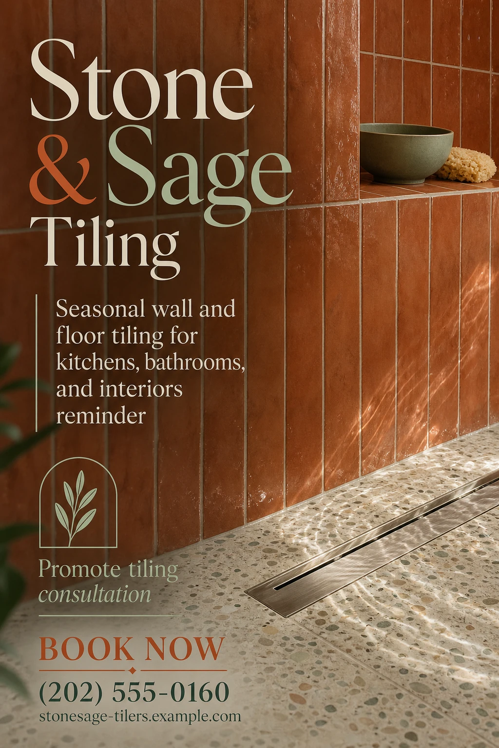 tiling service flyer template: promote tiling consultation
