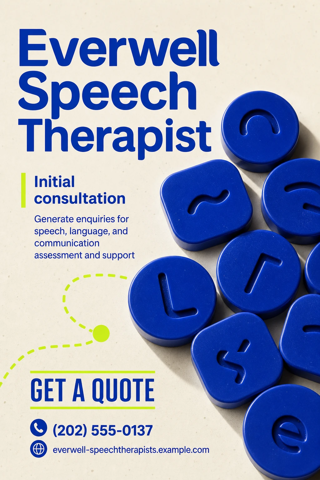 speech therapist flyer template