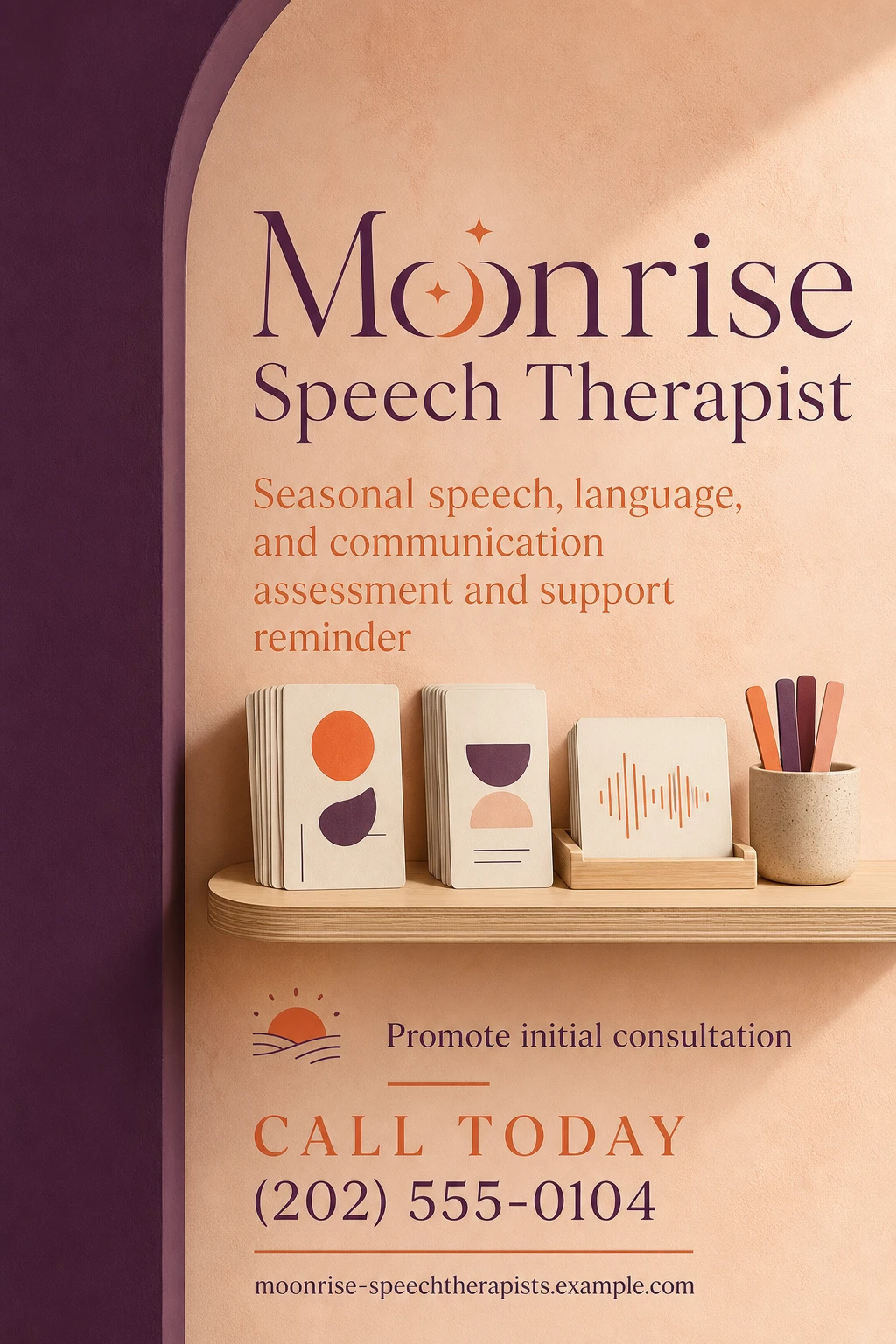 speech therapist flyer template: promote initial consultation