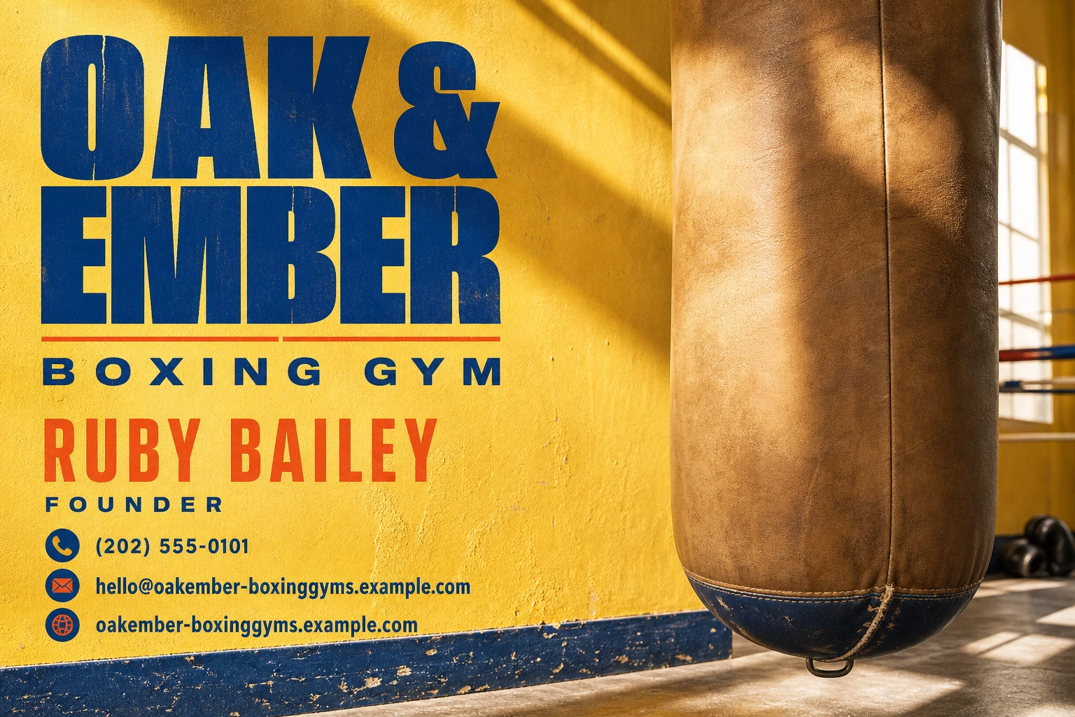 boxing gym business card template