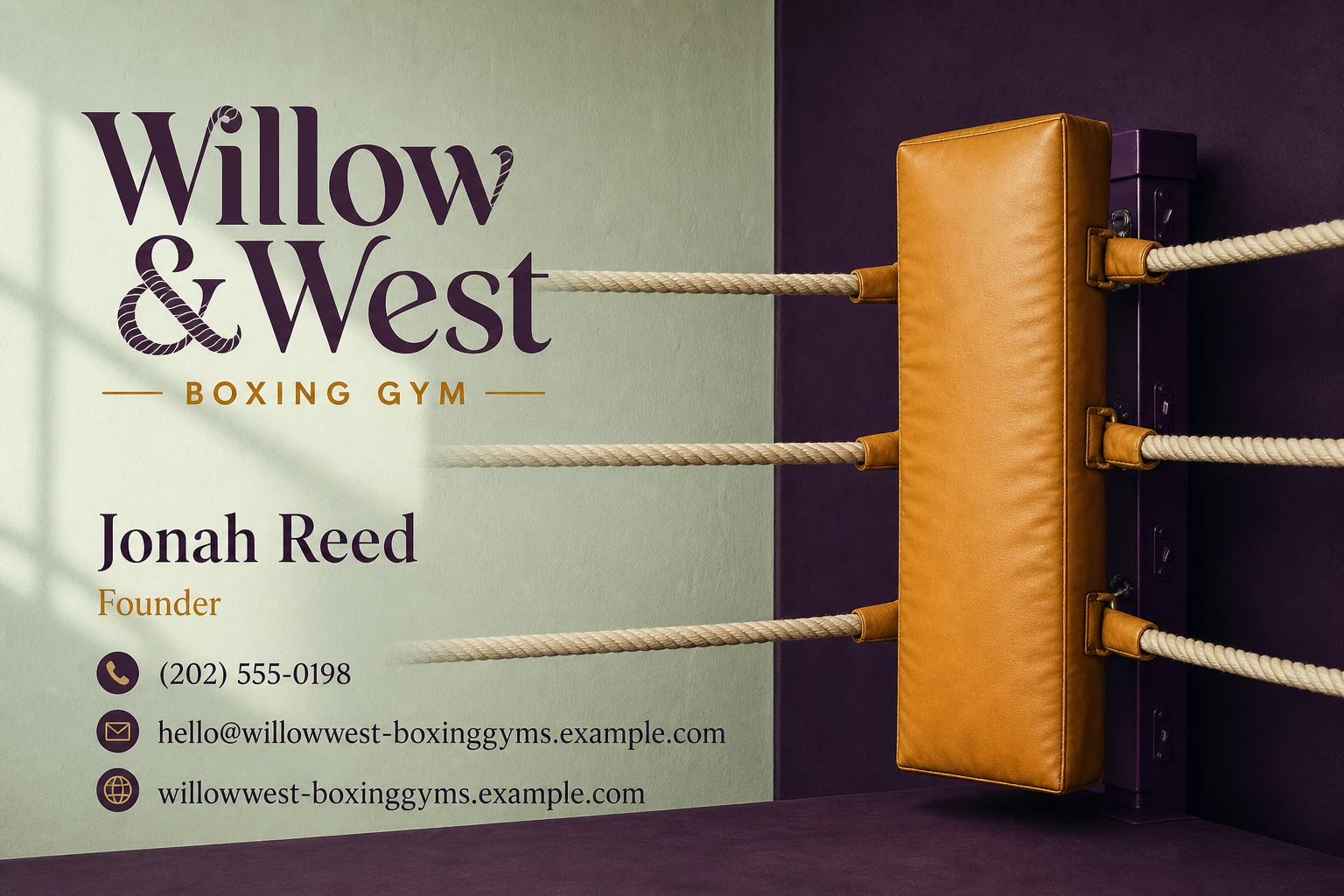 boxing gym business card template: promote beginner boxing session