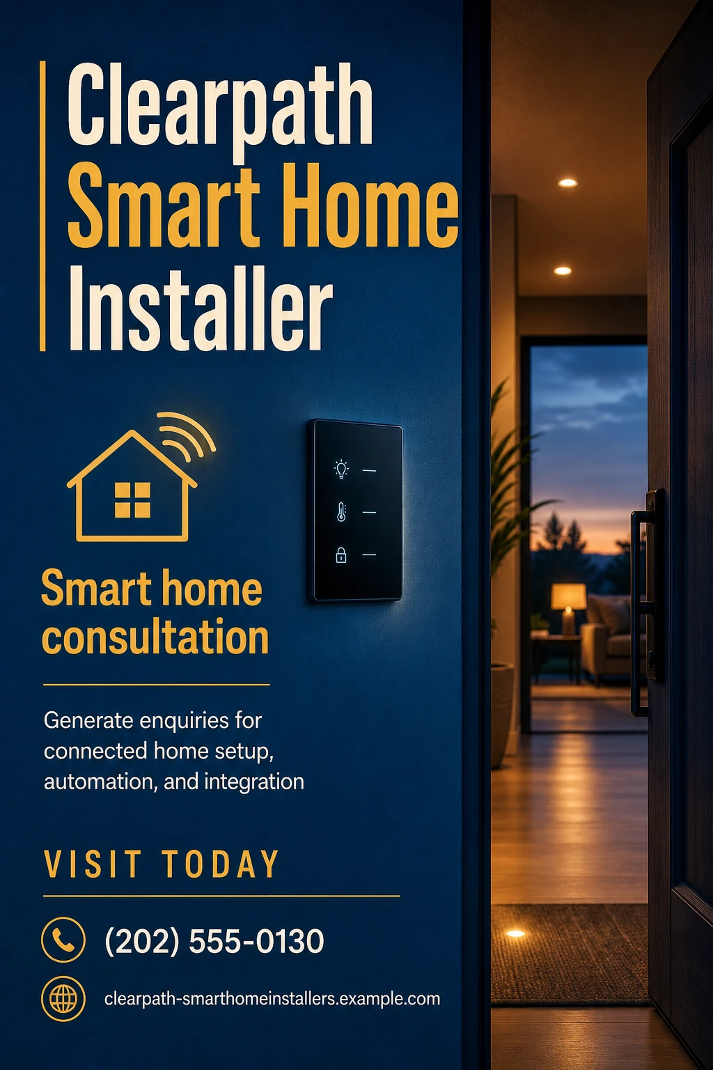 smart home installer poster template