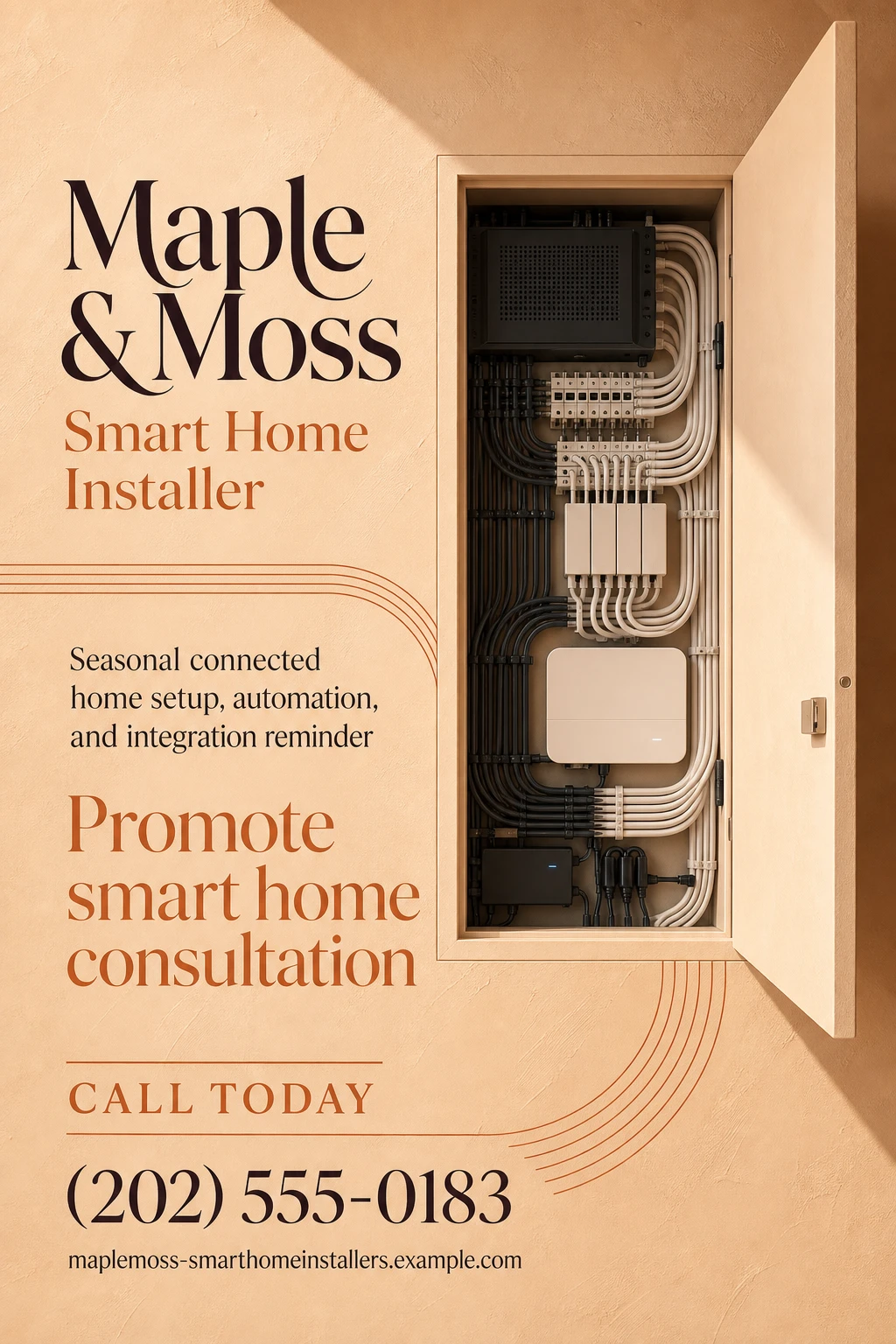 smart home installer poster template: promote smart home consultation