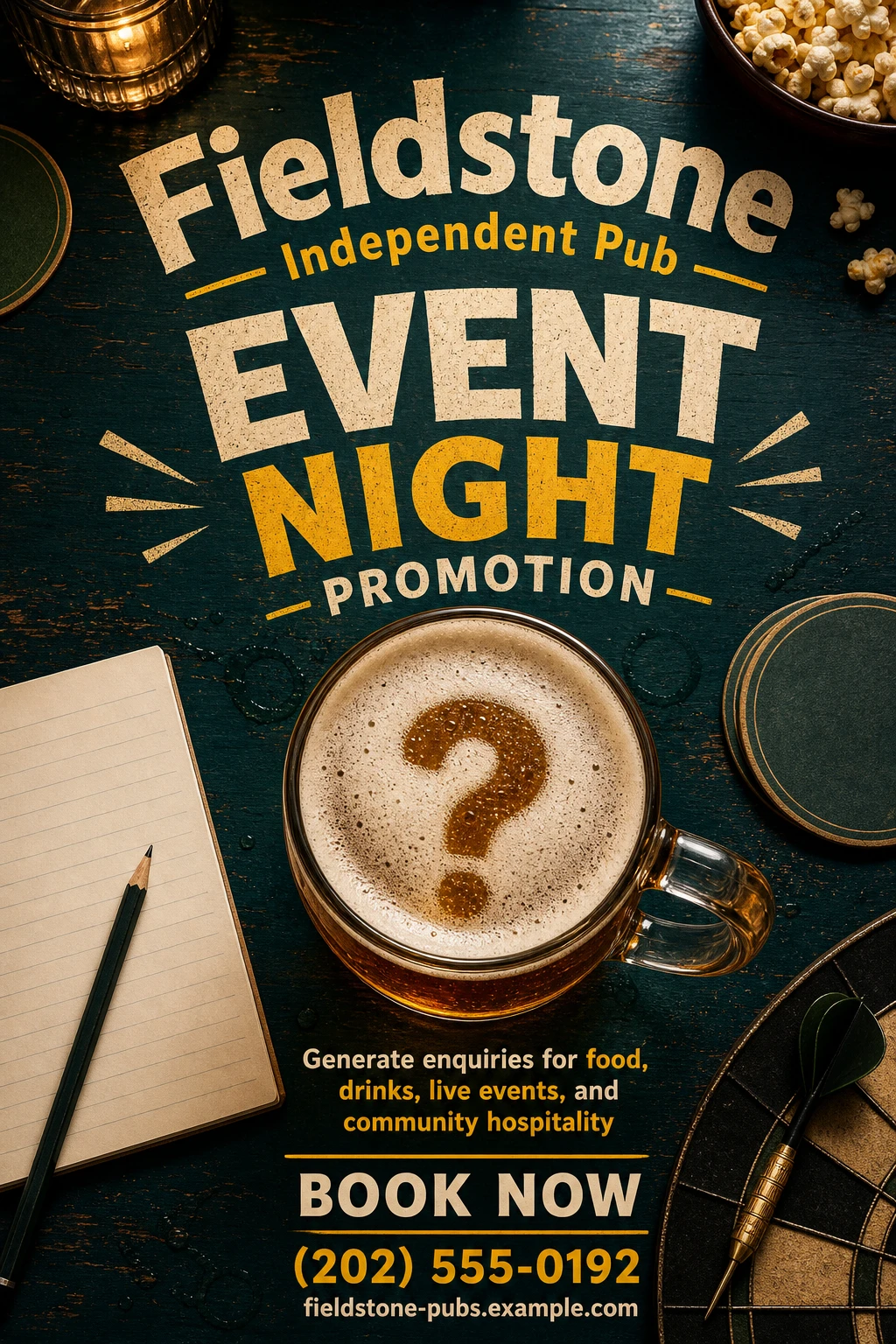 independent pub poster template