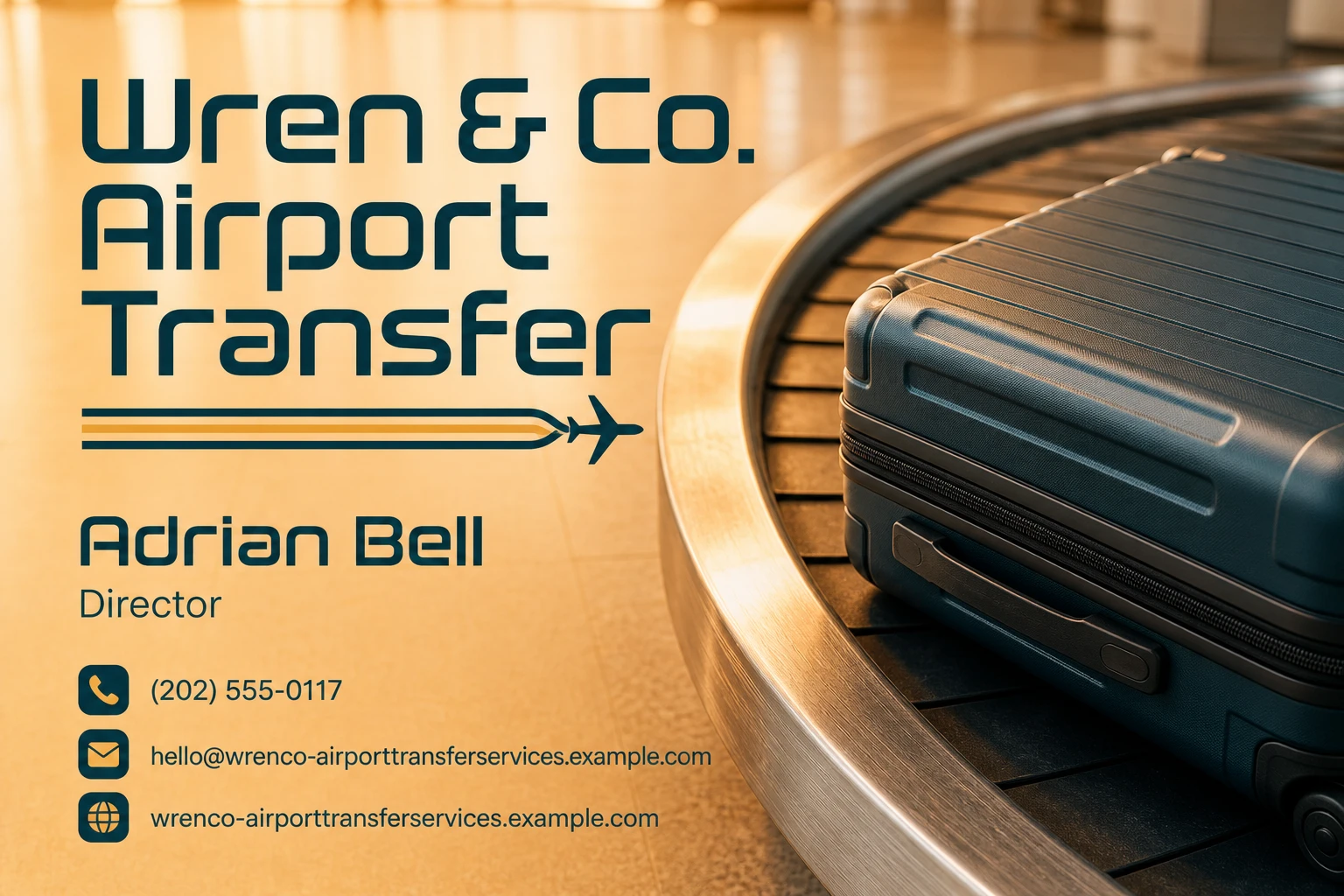 airport transfer service business card template