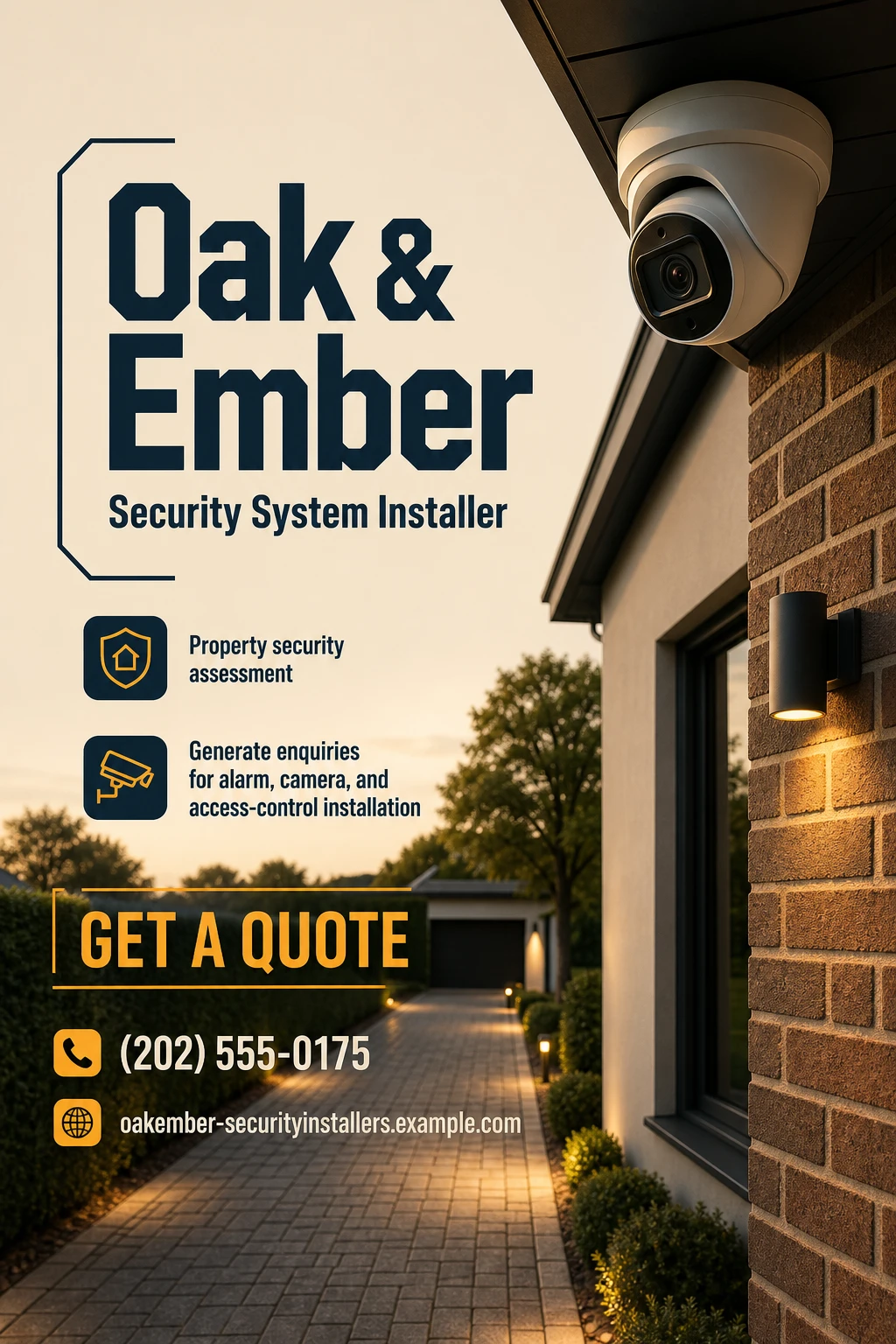 security system installer flyer template