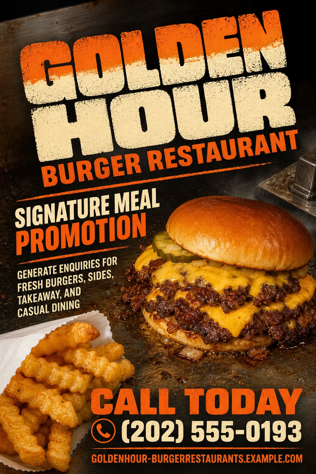 burger restaurant flyer template