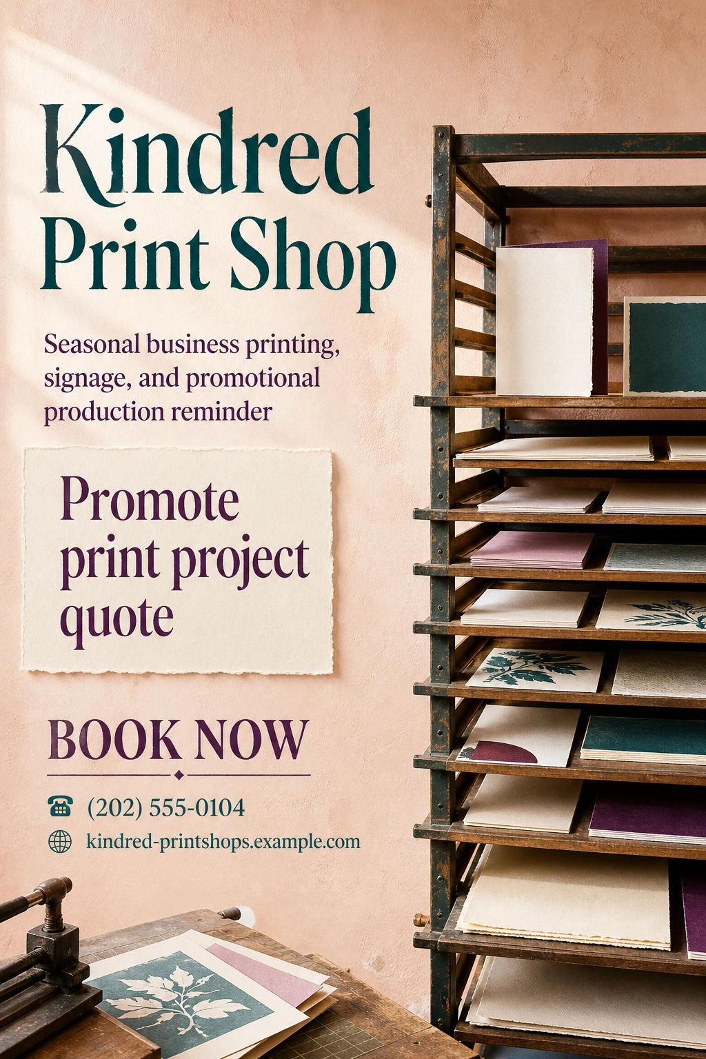 print shop poster template: promote print project quote