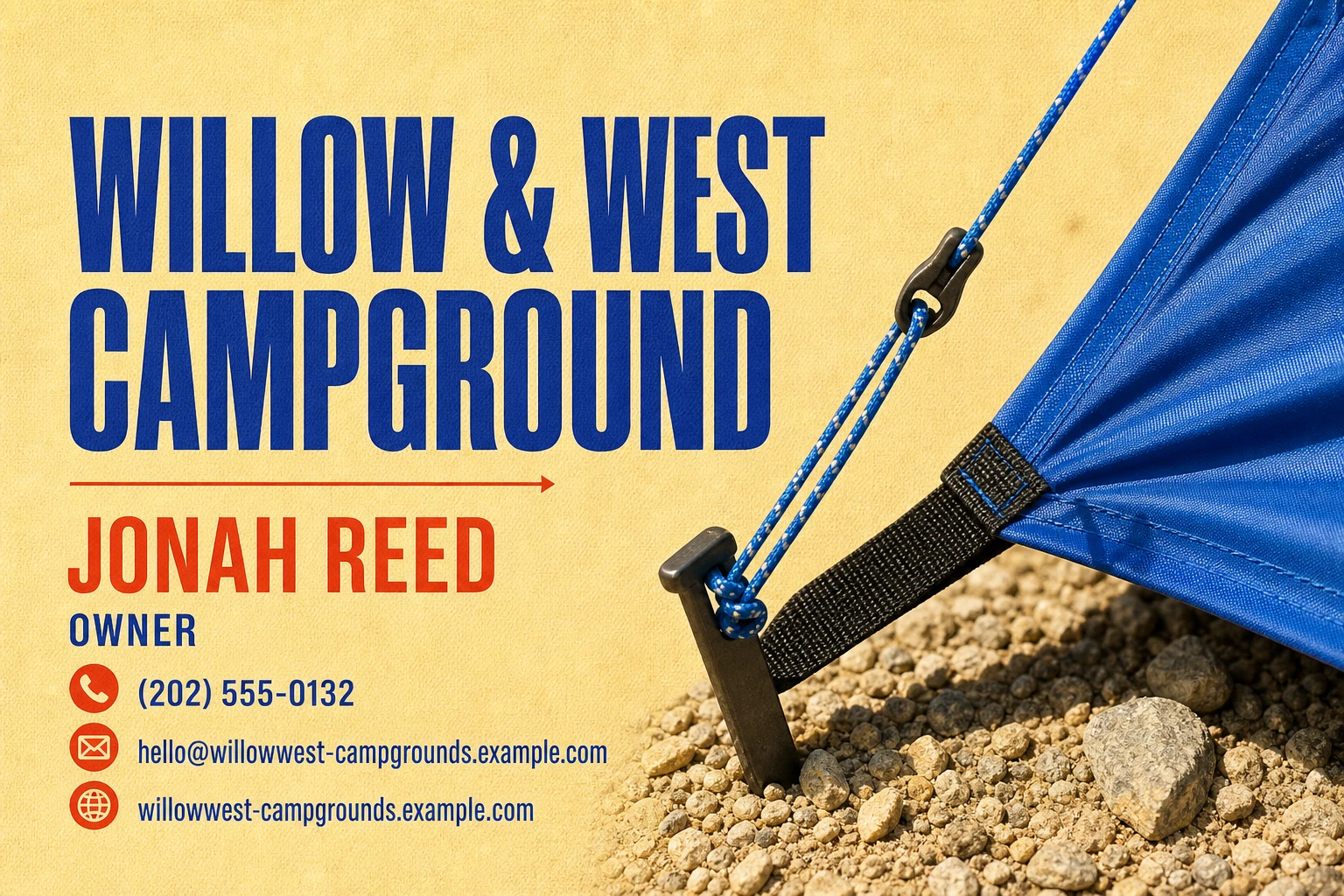 campground business card template