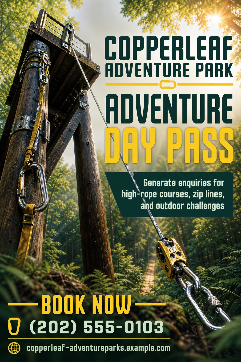 adventure park flyer template