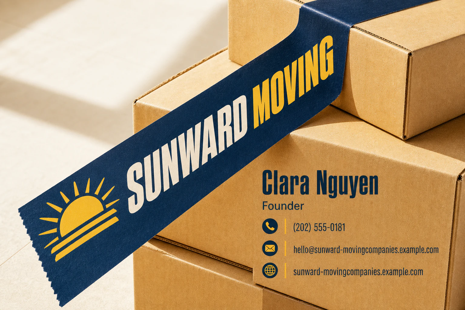 moving company business card template
