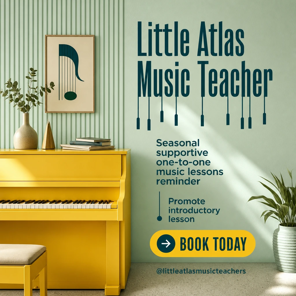 music teacher social post template: promote introductory lesson