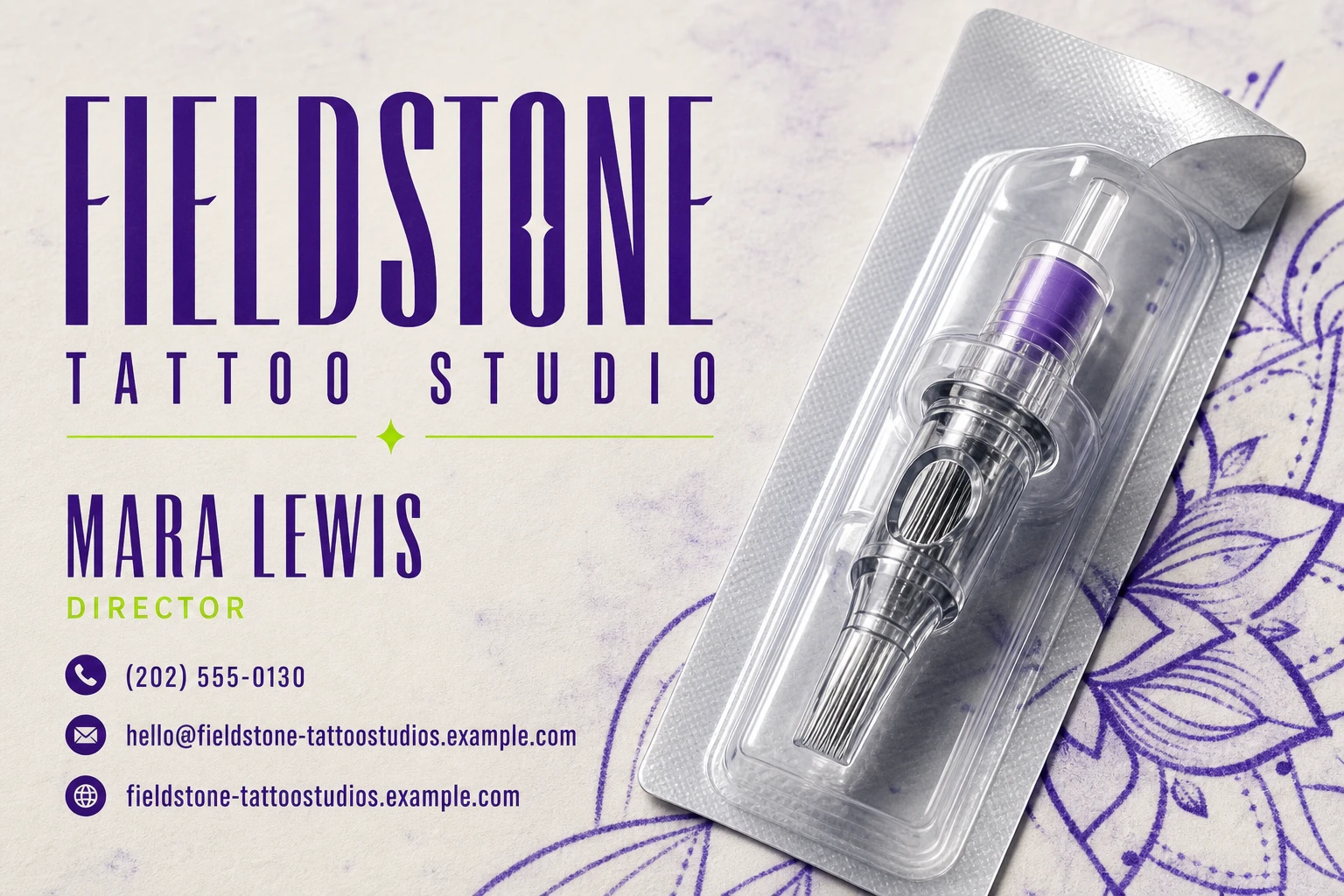 tattoo studio business card template