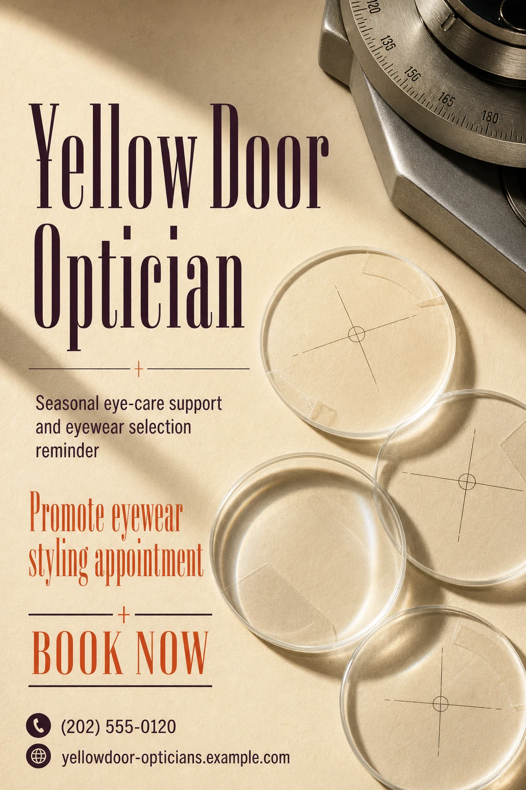 optician flyer template: promote eyewear styling appointment