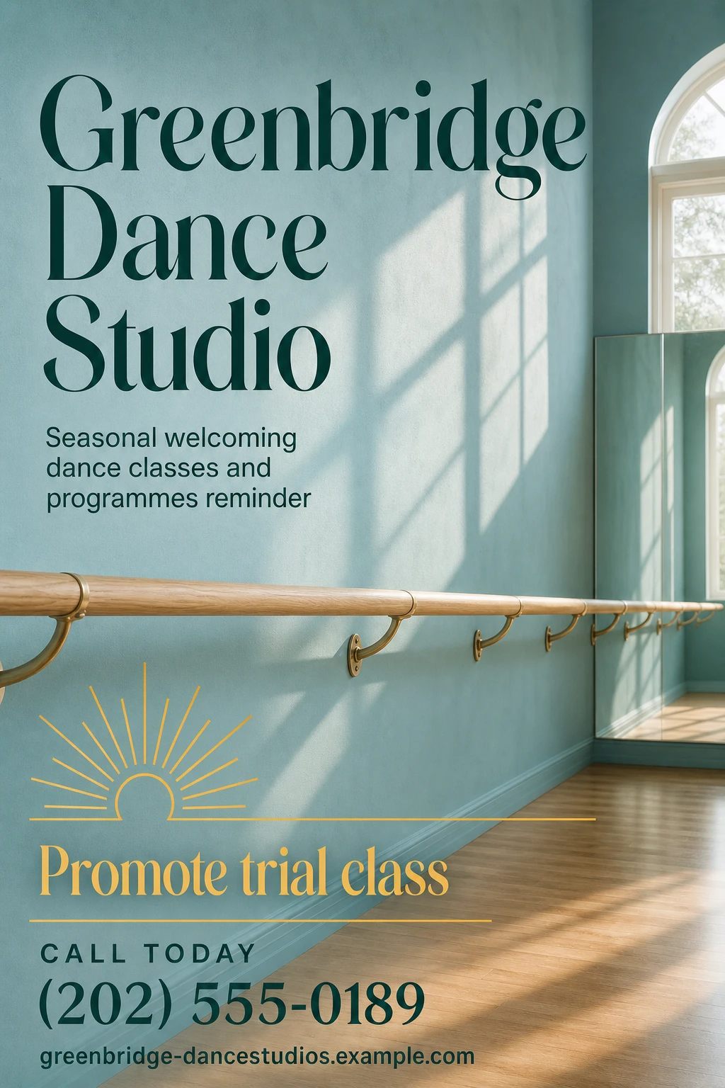 dance studio poster template: promote trial class