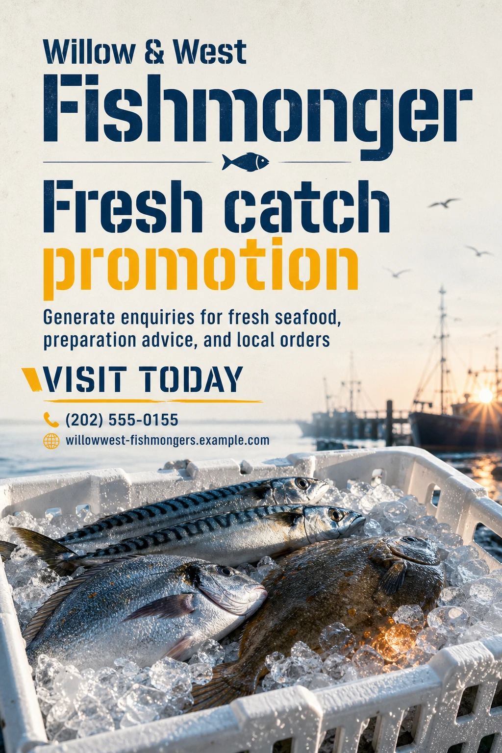 fishmonger poster template