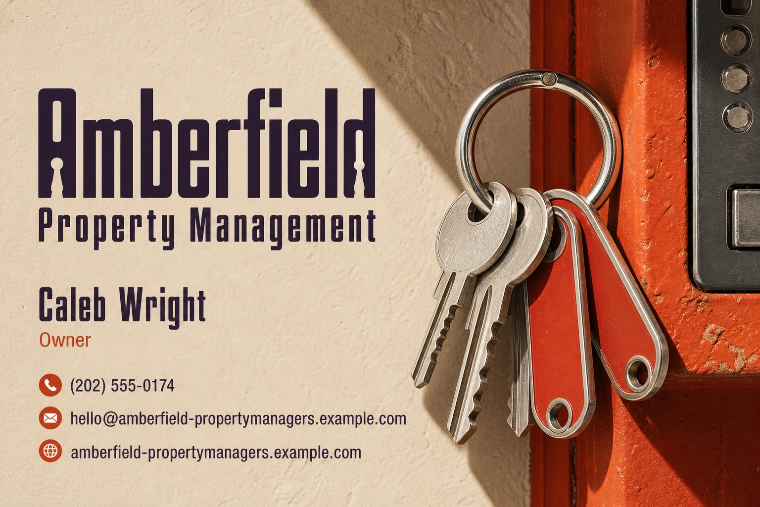 property management company business card template