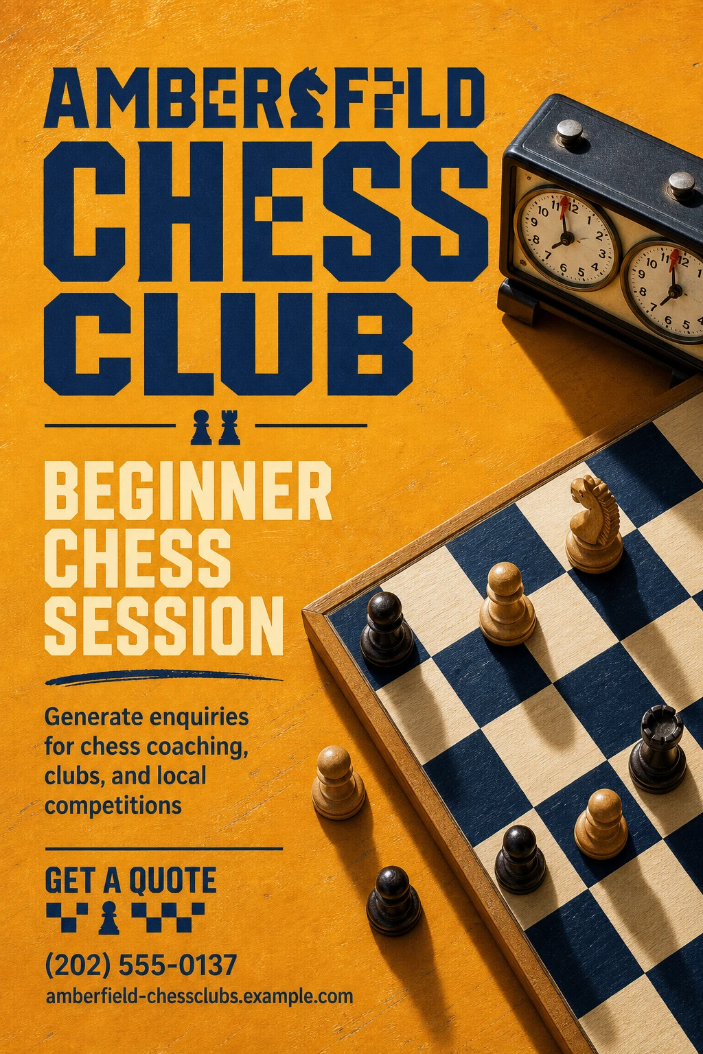 chess club flyer template
