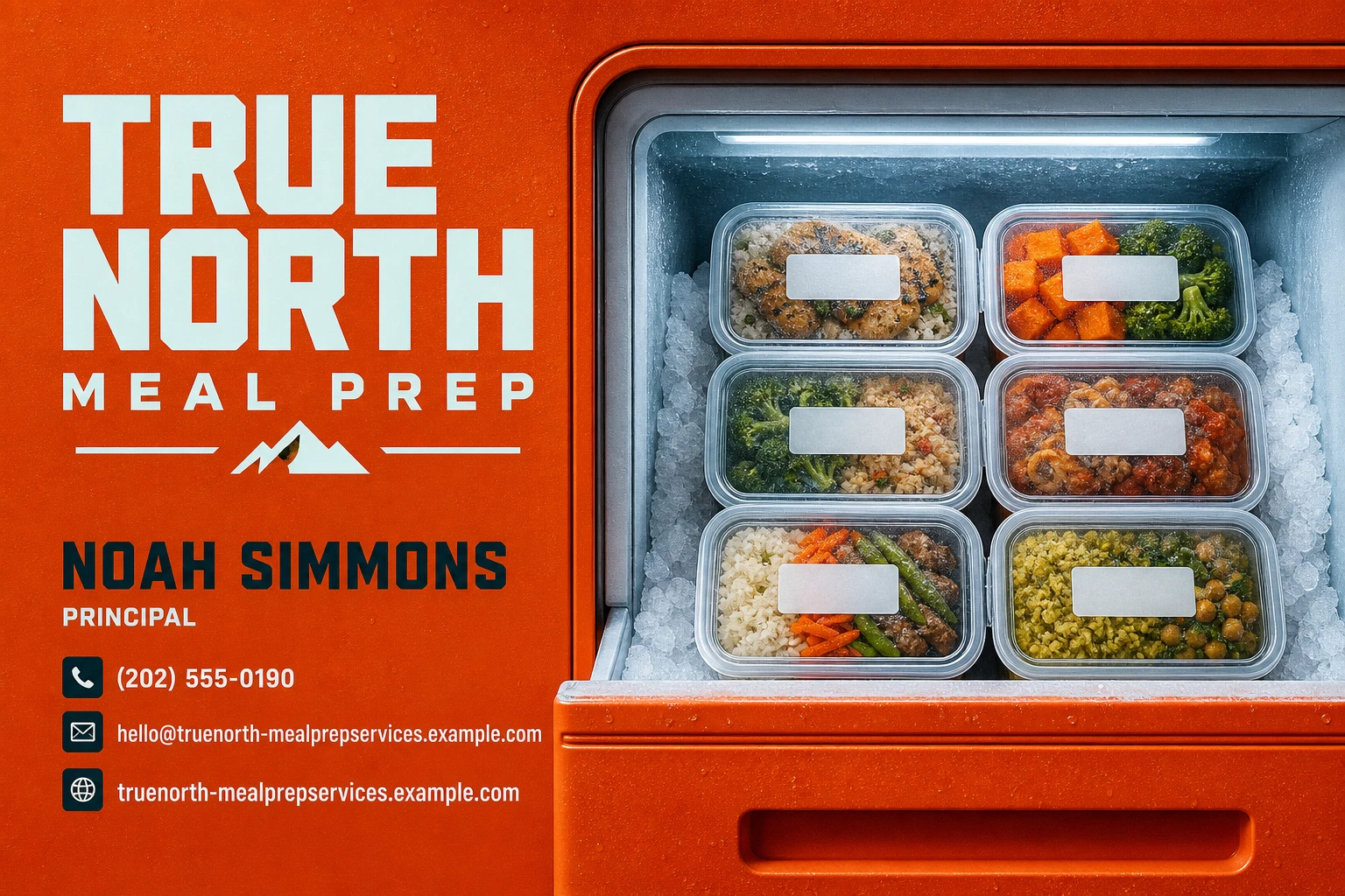 meal prep service business card template