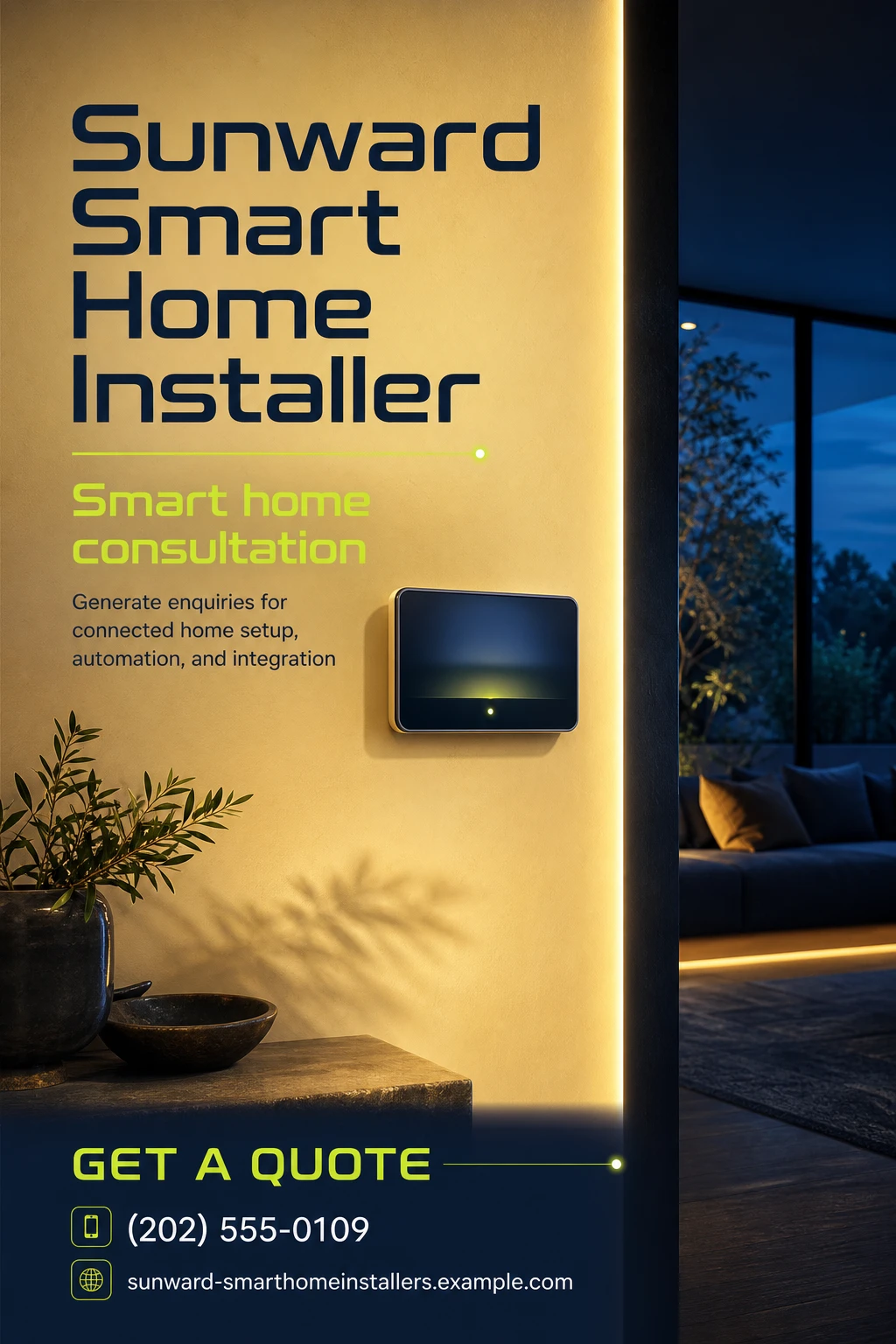 smart home installer flyer template