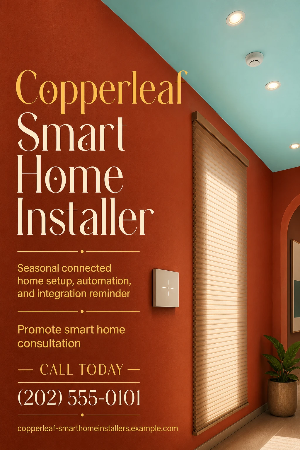 smart home installer flyer template: promote smart home consultation