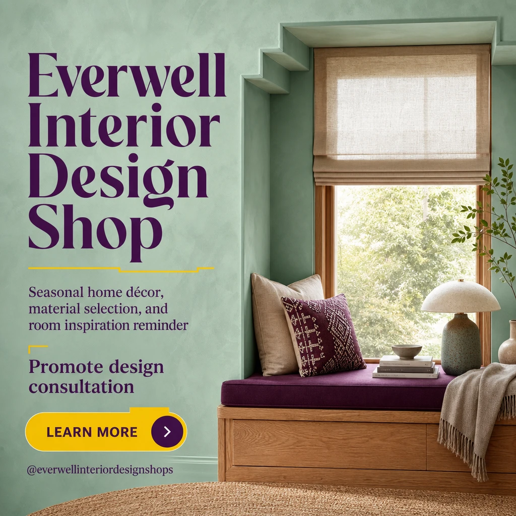 interior design shop social post template: promote design consultation