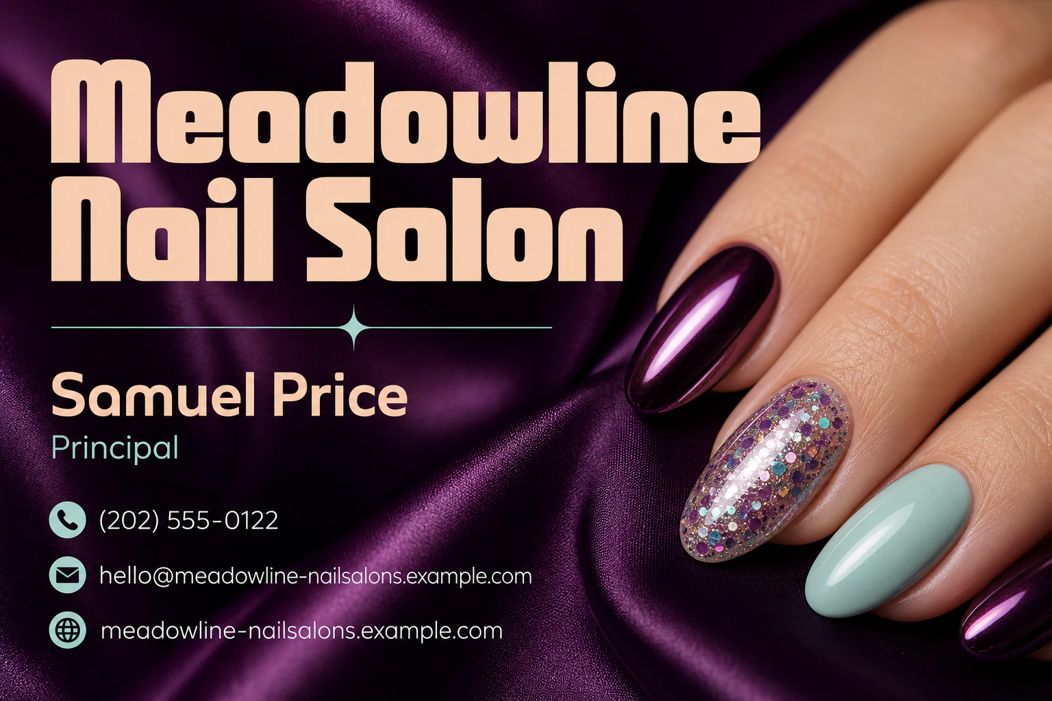 nail salon business card template