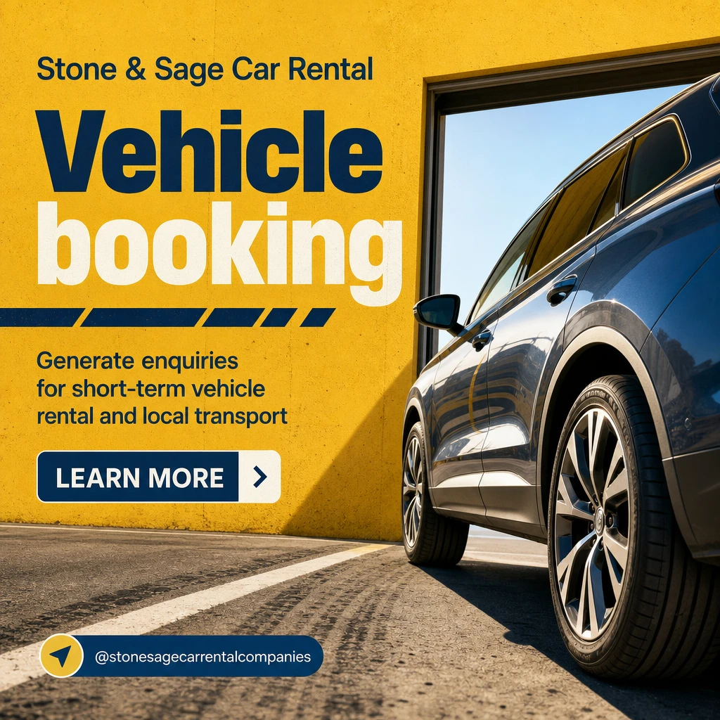 car rental company social post template