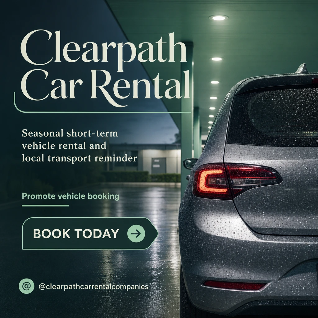 car rental company social post template: promote vehicle booking