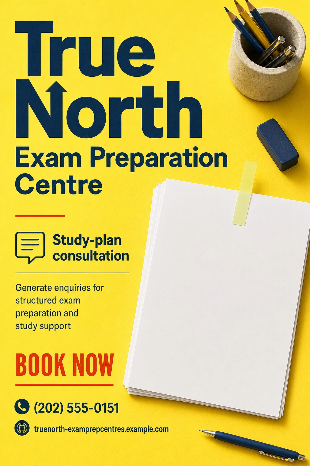 exam preparation centre flyer template