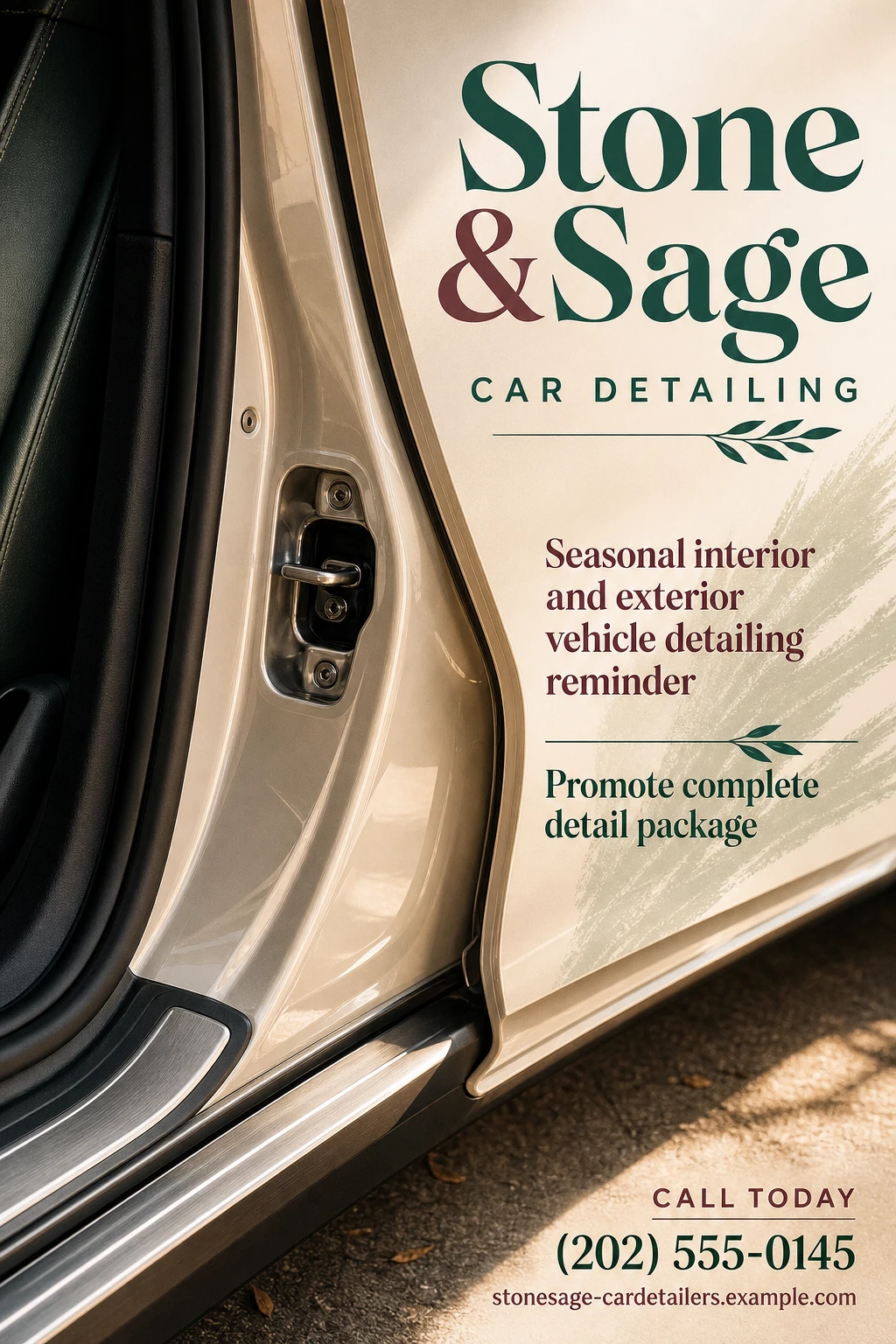 car detailing service poster template: promote complete detail package