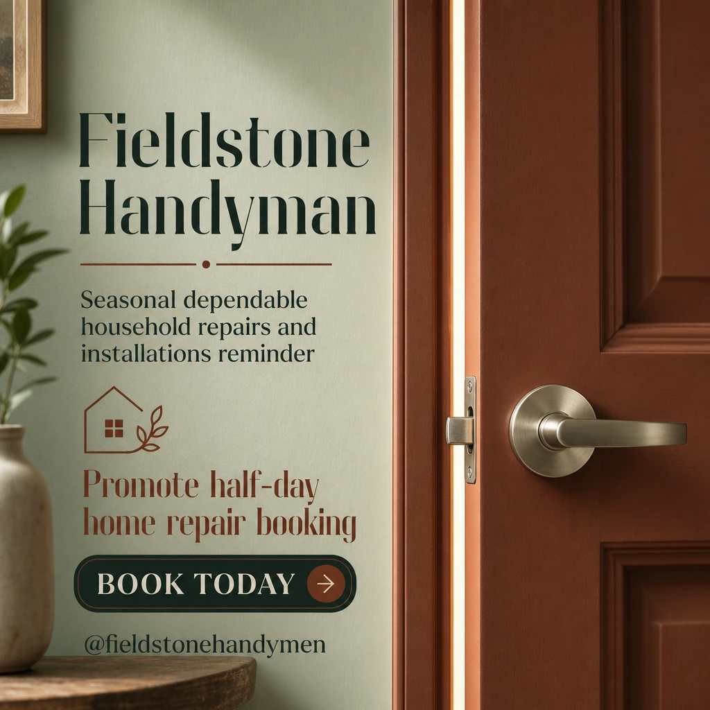 handyman social post template: promote half-day home repair booking