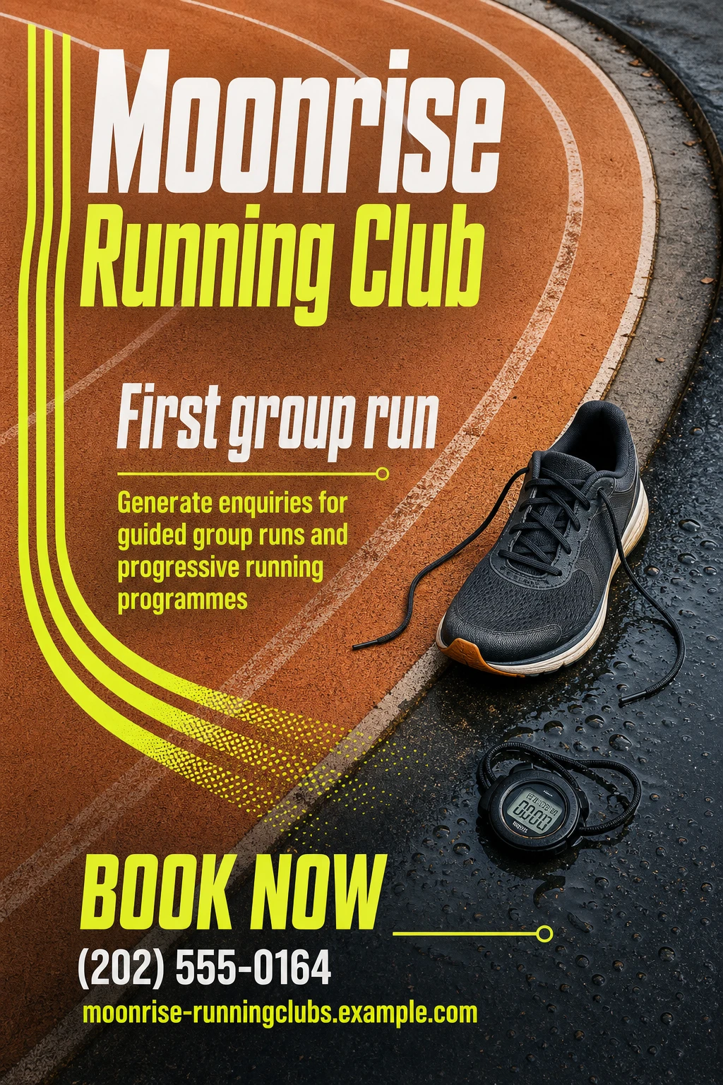 running club flyer template