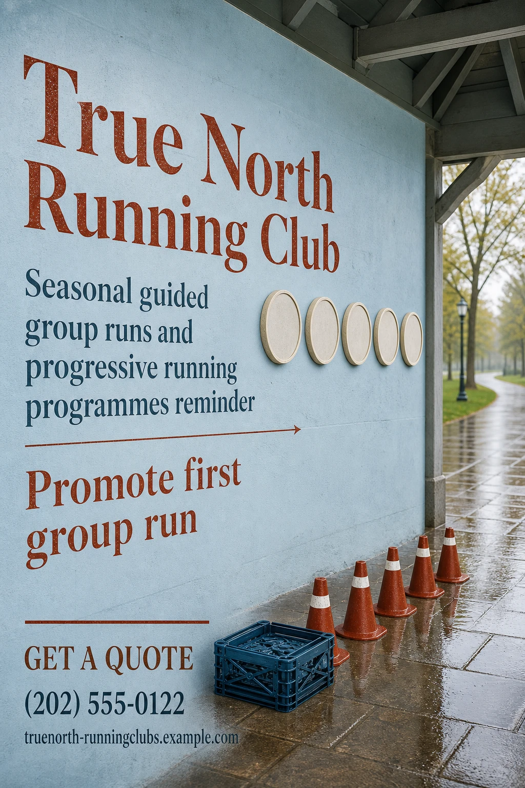 running club flyer template: promote first group run