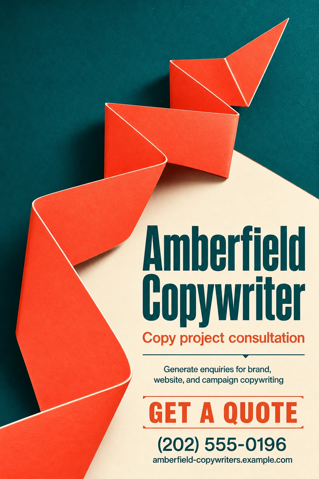 copywriter flyer template