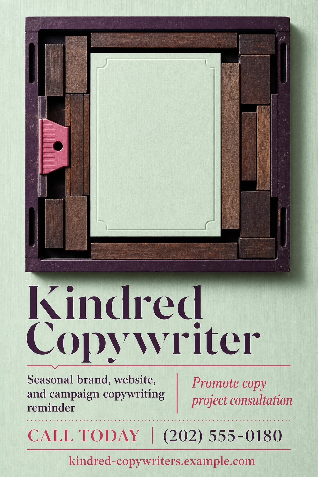 copywriter flyer template: promote copy project consultation
