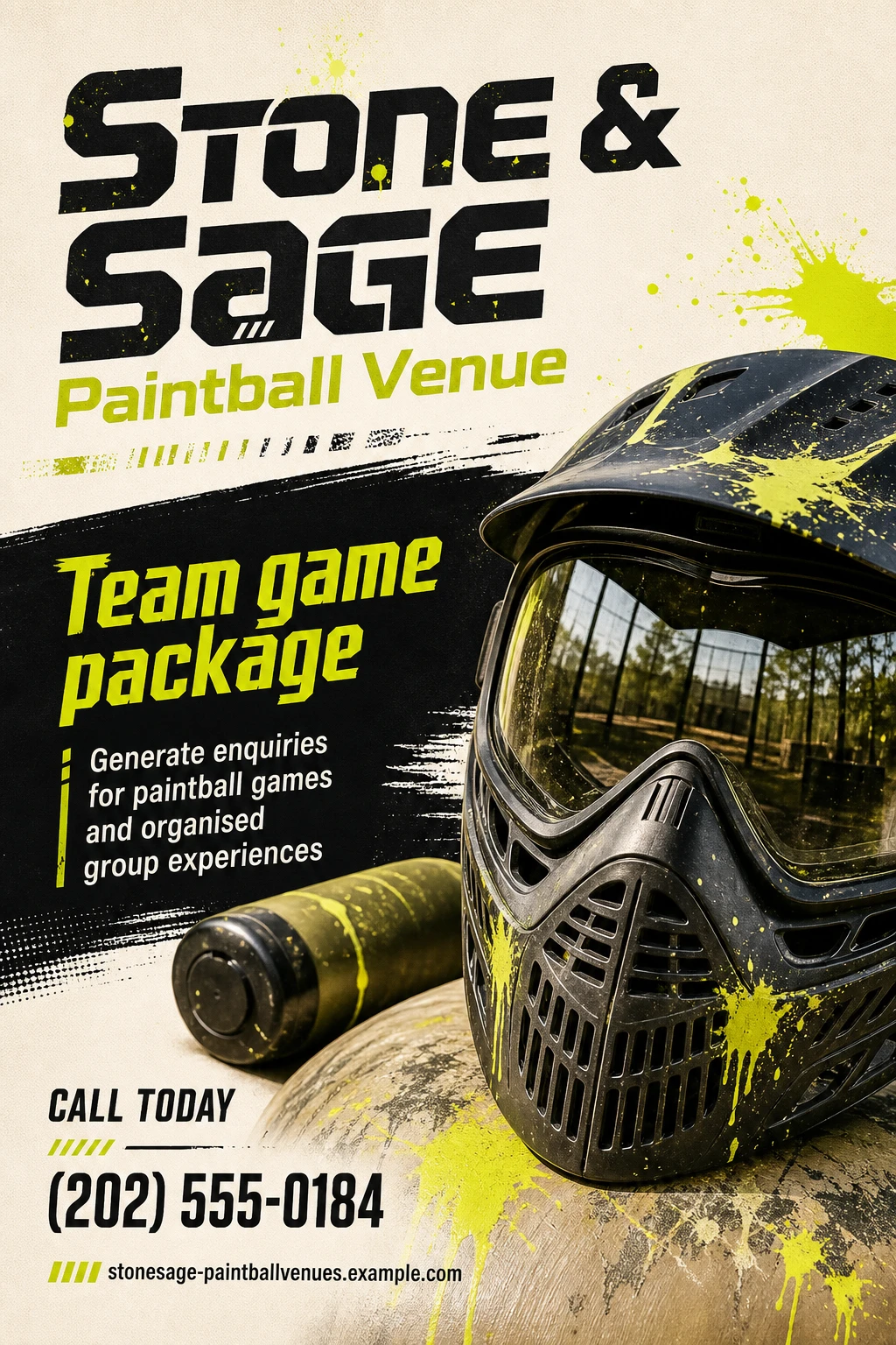 paintball venue flyer template