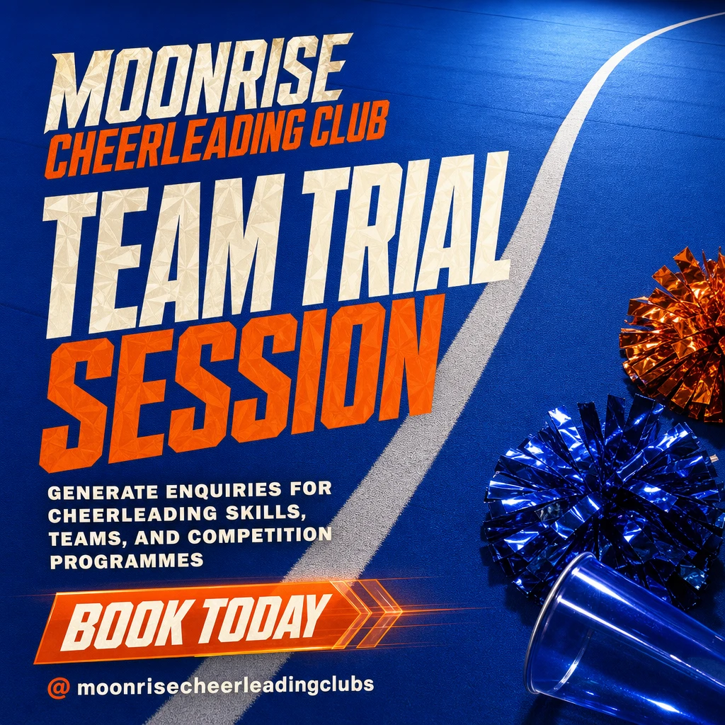 cheerleading club social post template