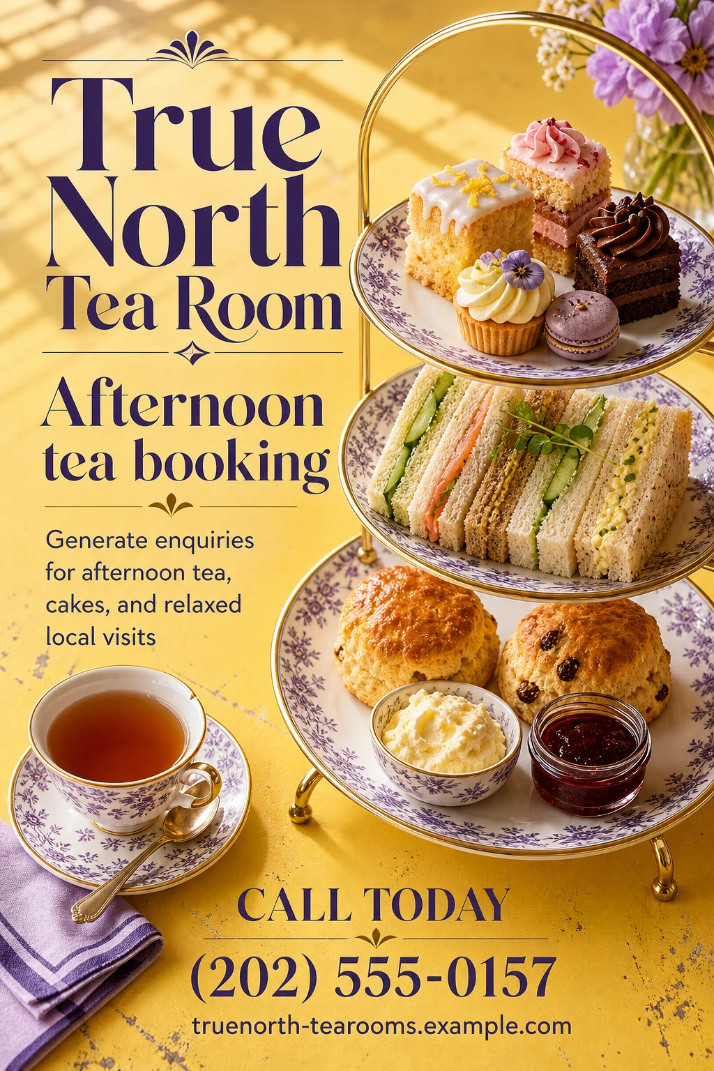 tea room poster template
