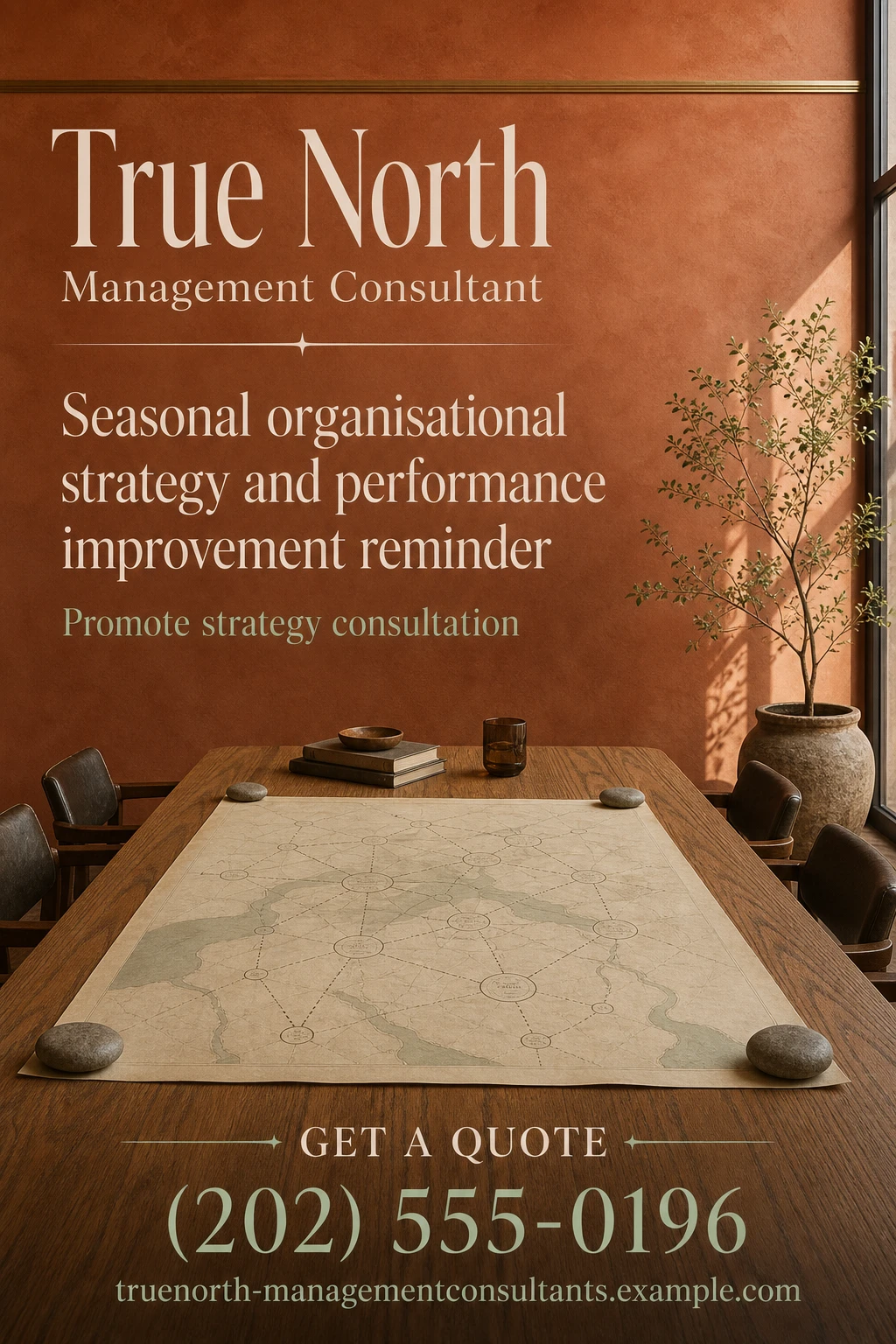 management consultant flyer template: promote strategy consultation