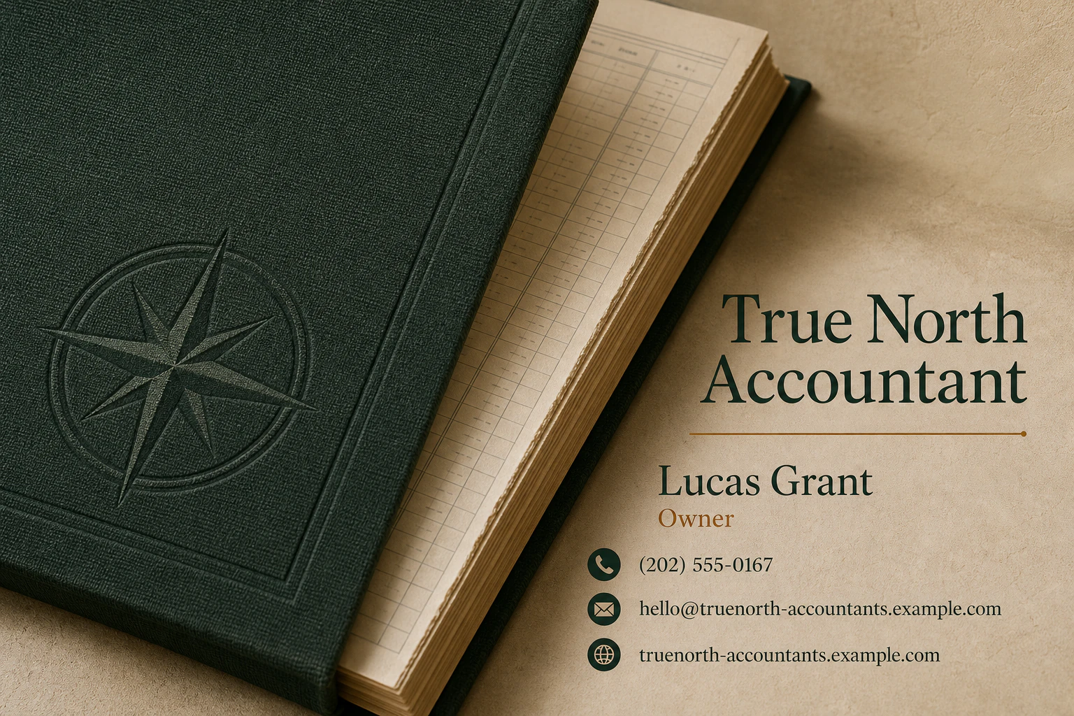 accountant business card template: promote business accounts consultation