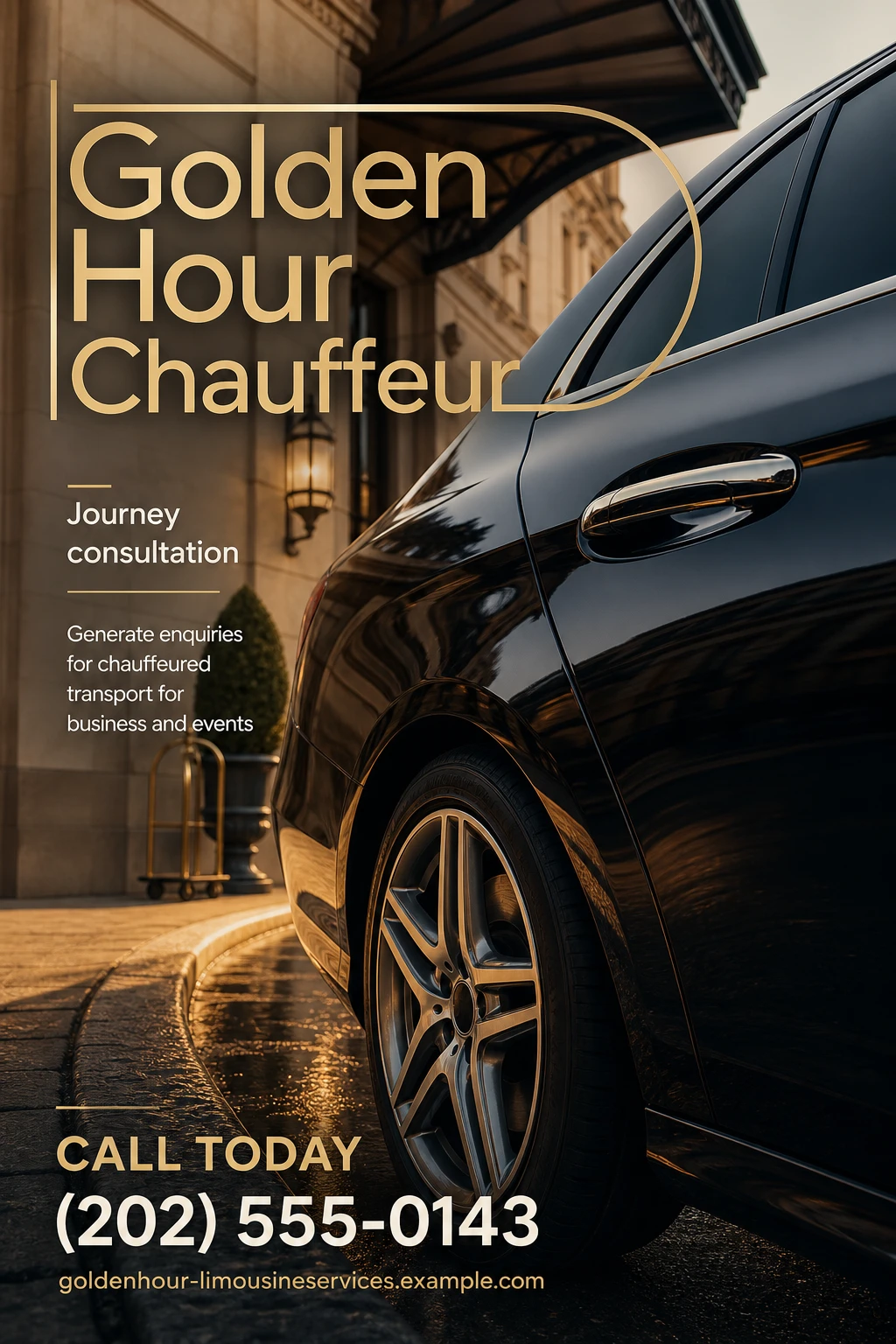 chauffeur service flyer template